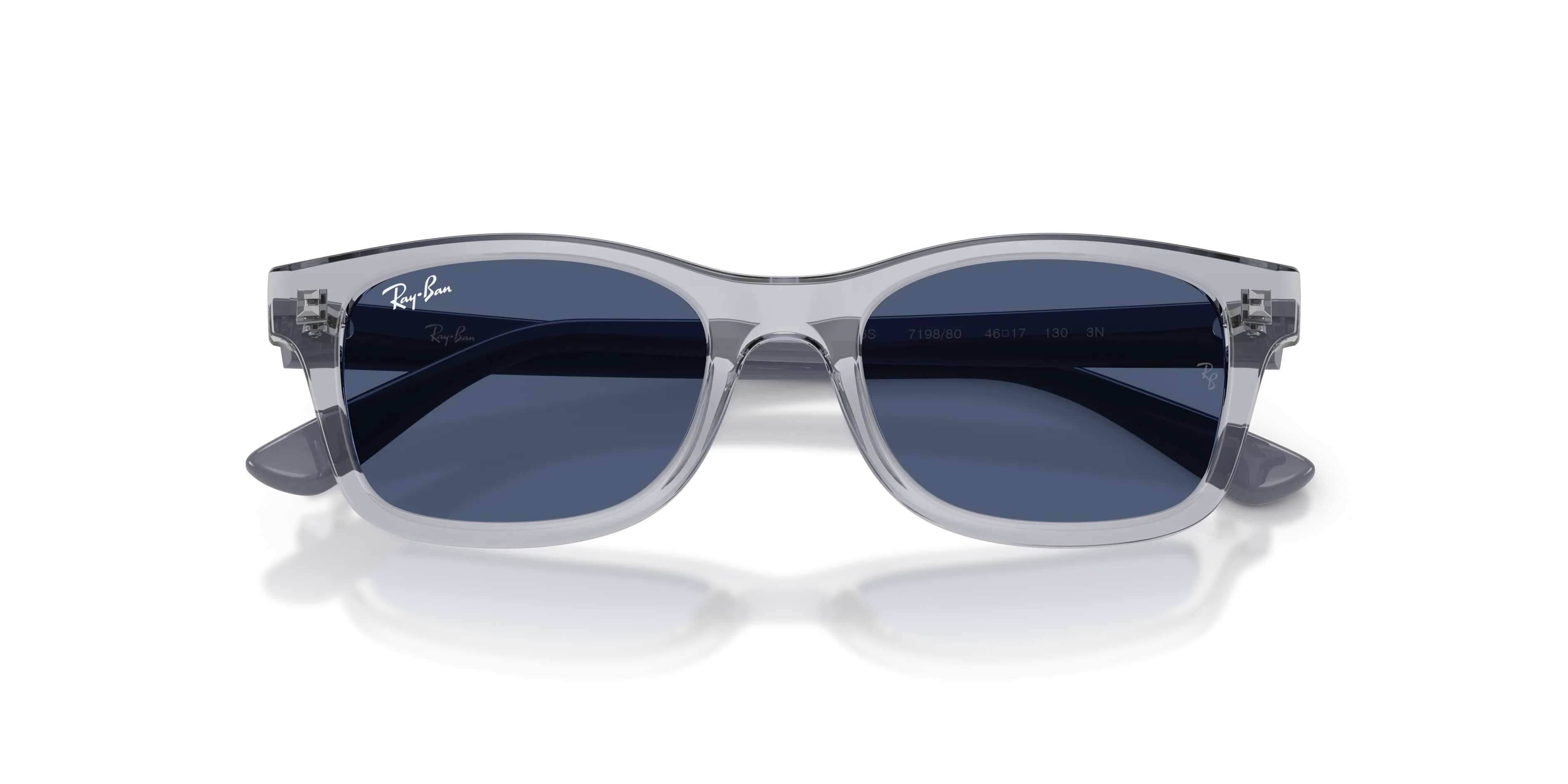 Ray - Ban RJ9086S 719880 Occhiali da sole bambino Iniettato Grigio Blu Squadrata Normale - immagine 2
