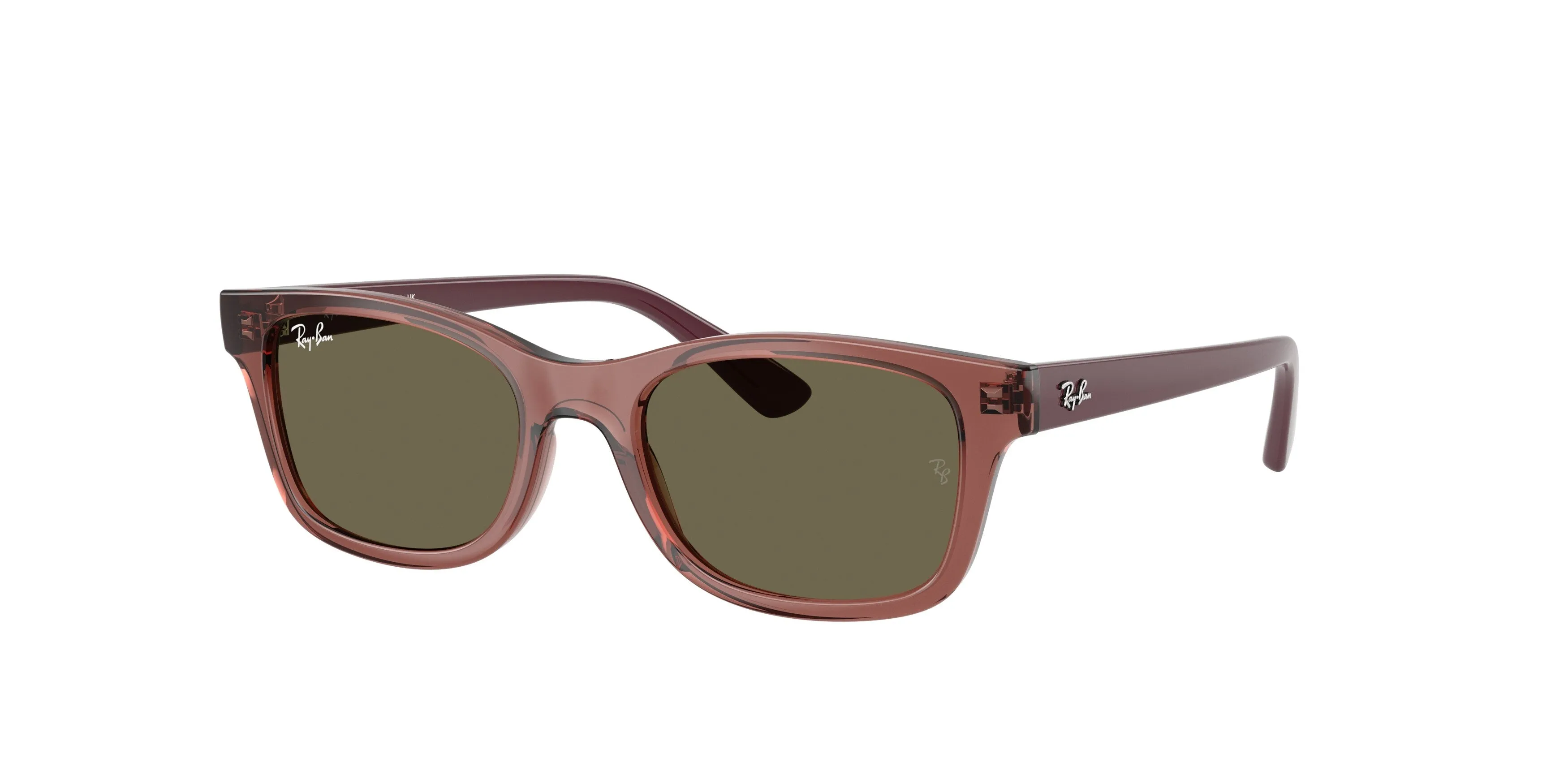 Ray - Ban RJ9086S 7197/3 Occhiali da sole bambino Iniettato Viola Marrone Squadrata Normale - immagine 1