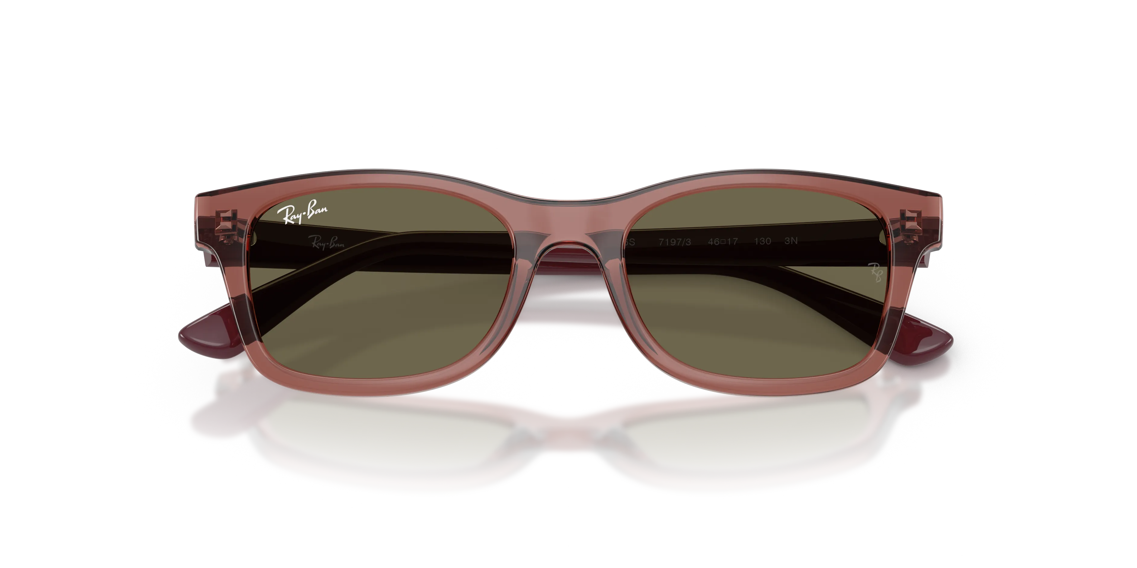 Ray - Ban RJ9086S 7197/3 Occhiali da sole bambino Iniettato Viola Marrone Squadrata Normale - immagine 2