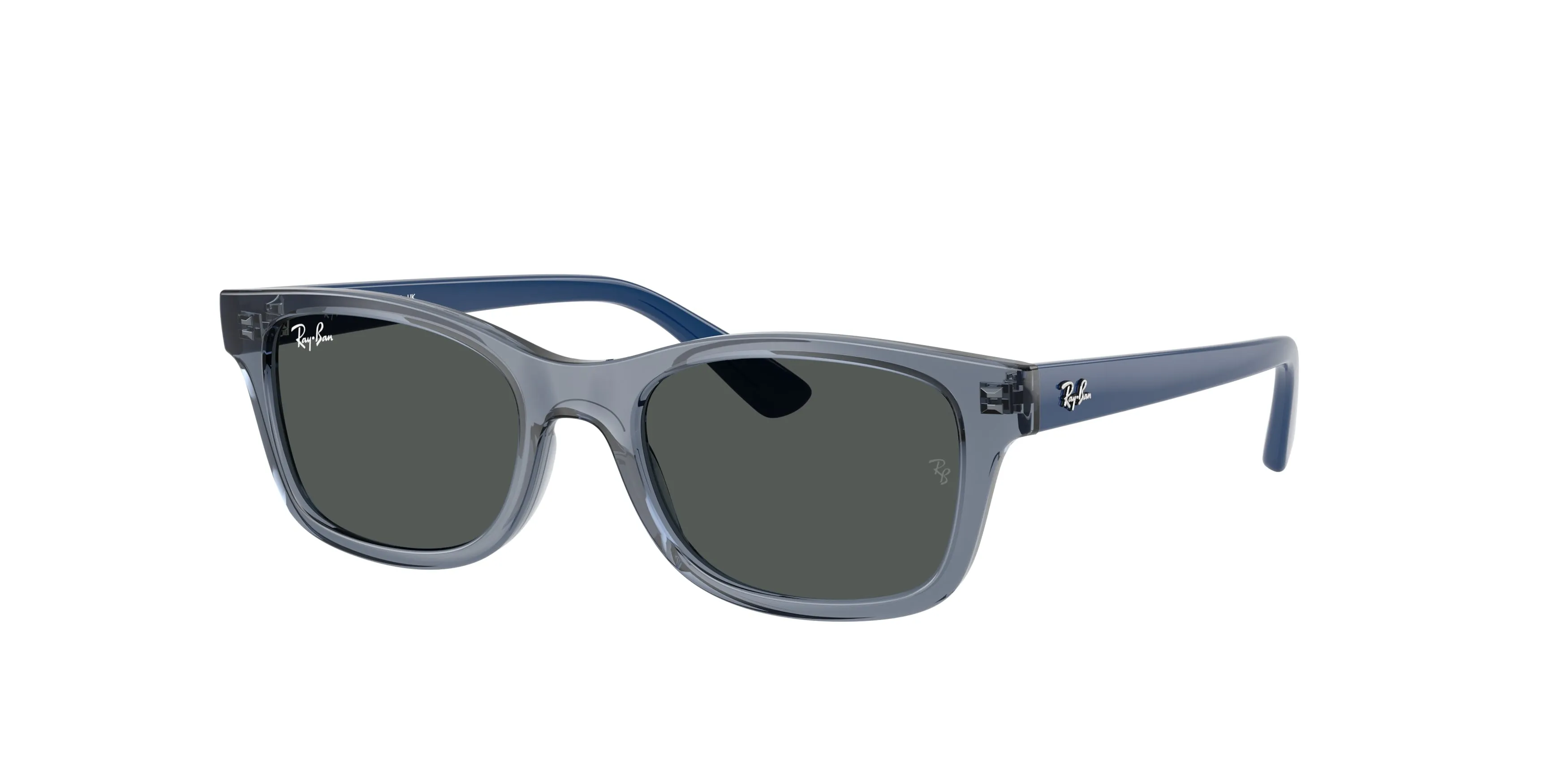 Ray - Ban RJ9086S 711087 Occhiali da sole bambino Iniettato Blu Grigio Squadrata Normale - immagine 1