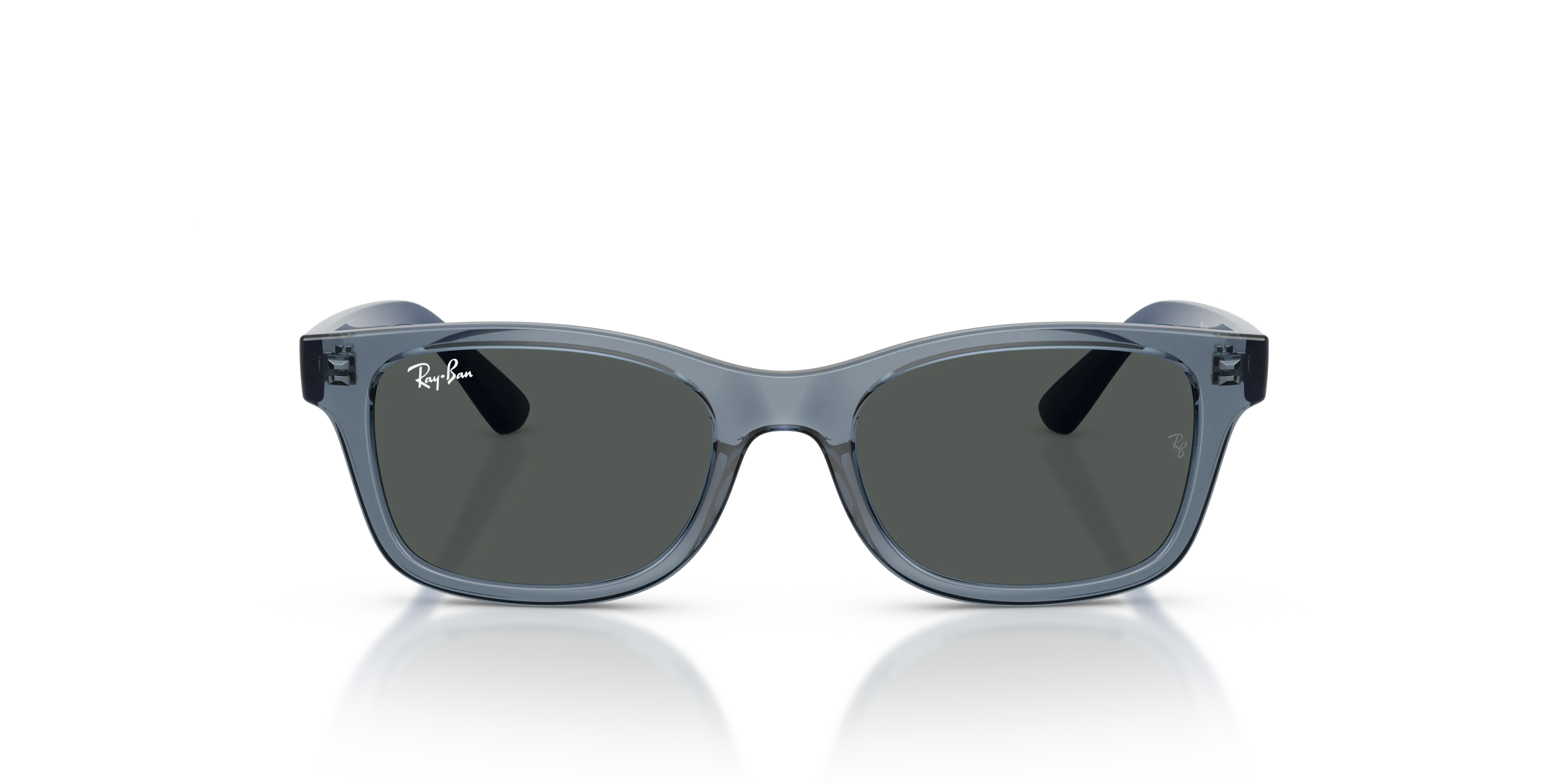 Ray - Ban RJ9086S 711087 Occhiali da sole bambino Iniettato Blu Grigio Squadrata Normale - immagine 3