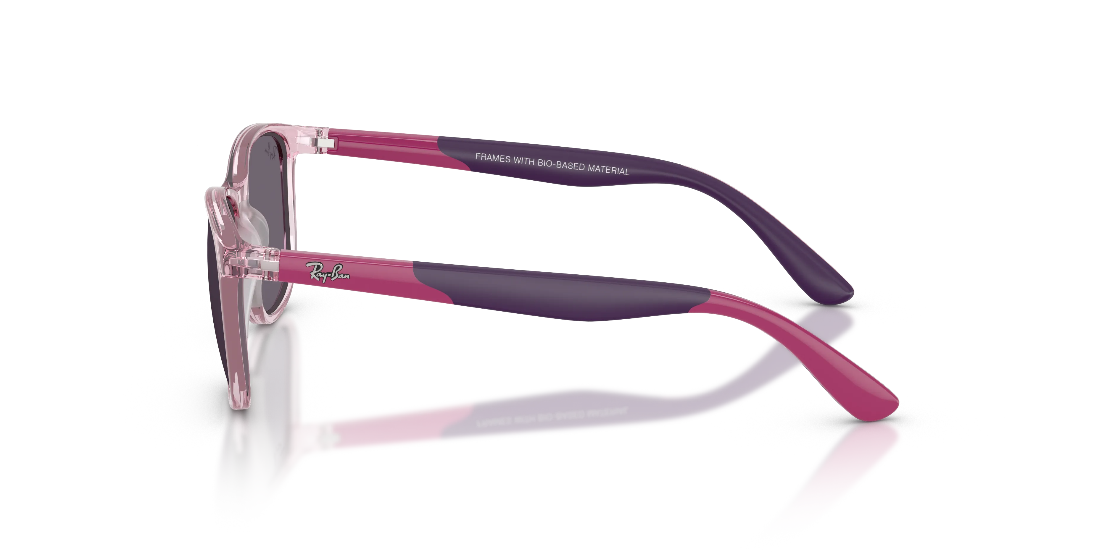 Ray - Ban RJ9077S 72311A Occhiali da sole Iniettato Rosa Viola Squadrata Normale - immagine 4