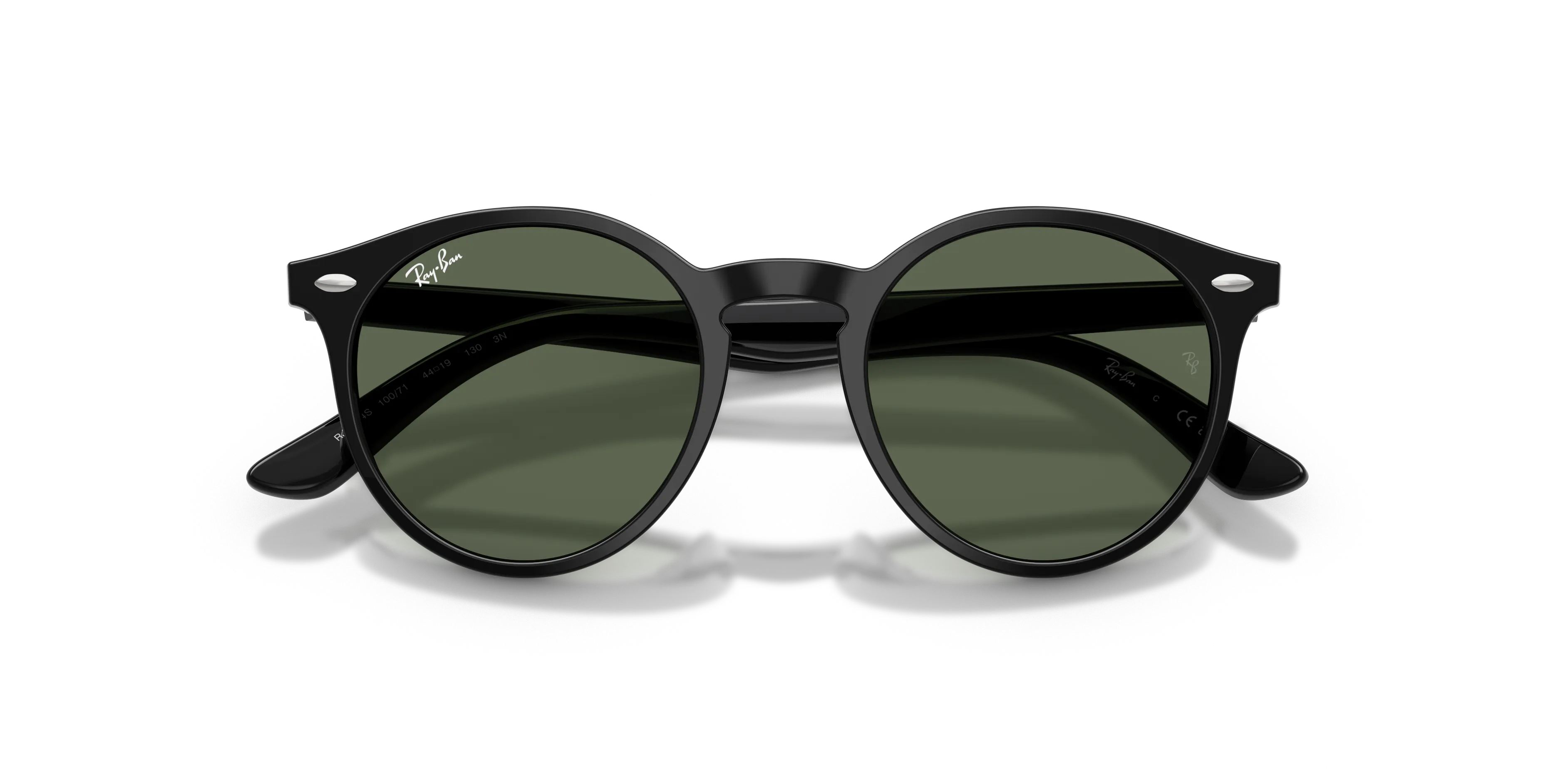 Ray - Ban RJ9064S 100/71 Occhiali da sole Iniettato Nero Verde Pantos Normale - immagine 2