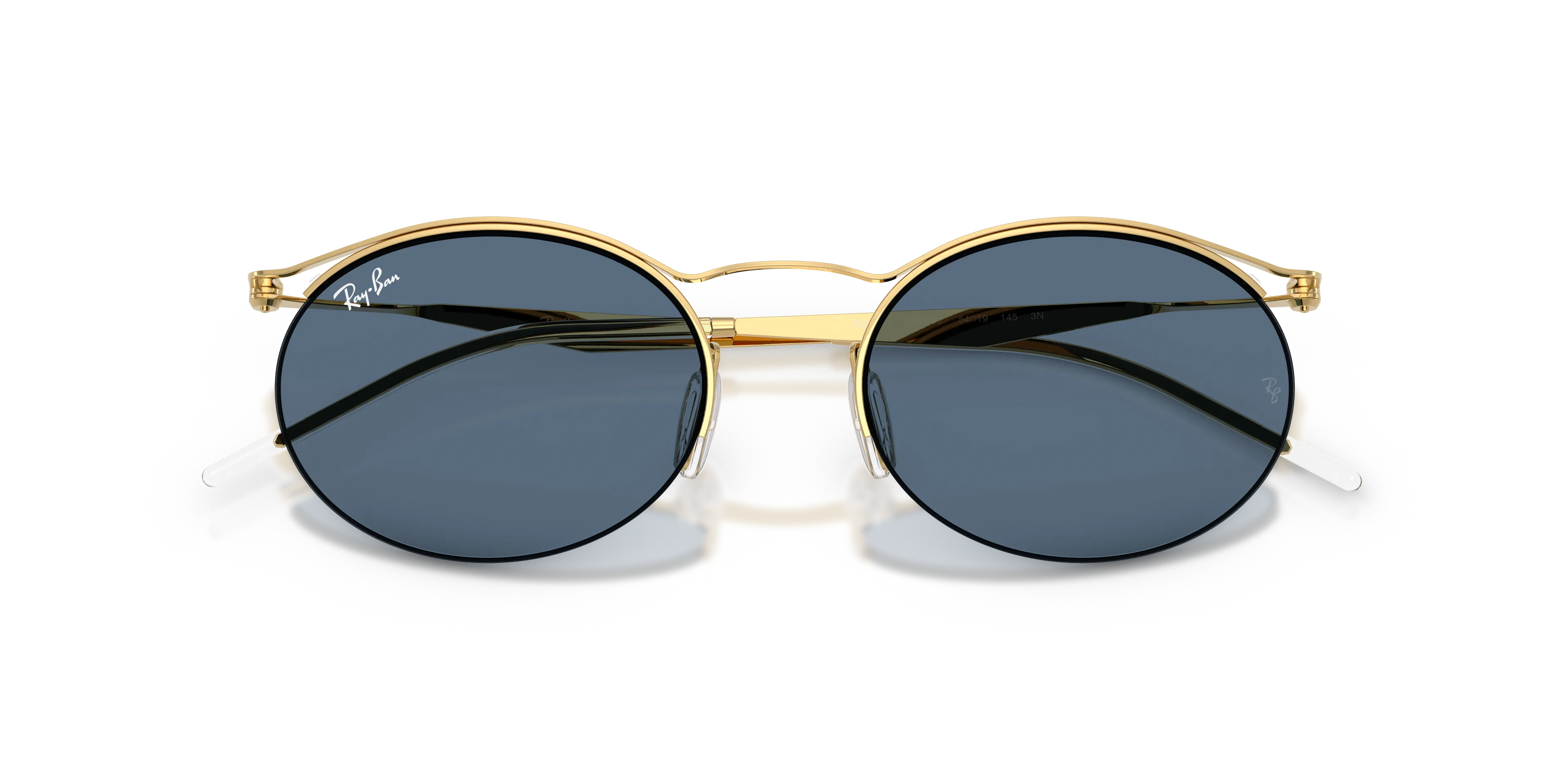 Ray - Ban RB8551 928480 Occhiali da sole Metallo Oro Blu Rotonda Normale - immagine 2