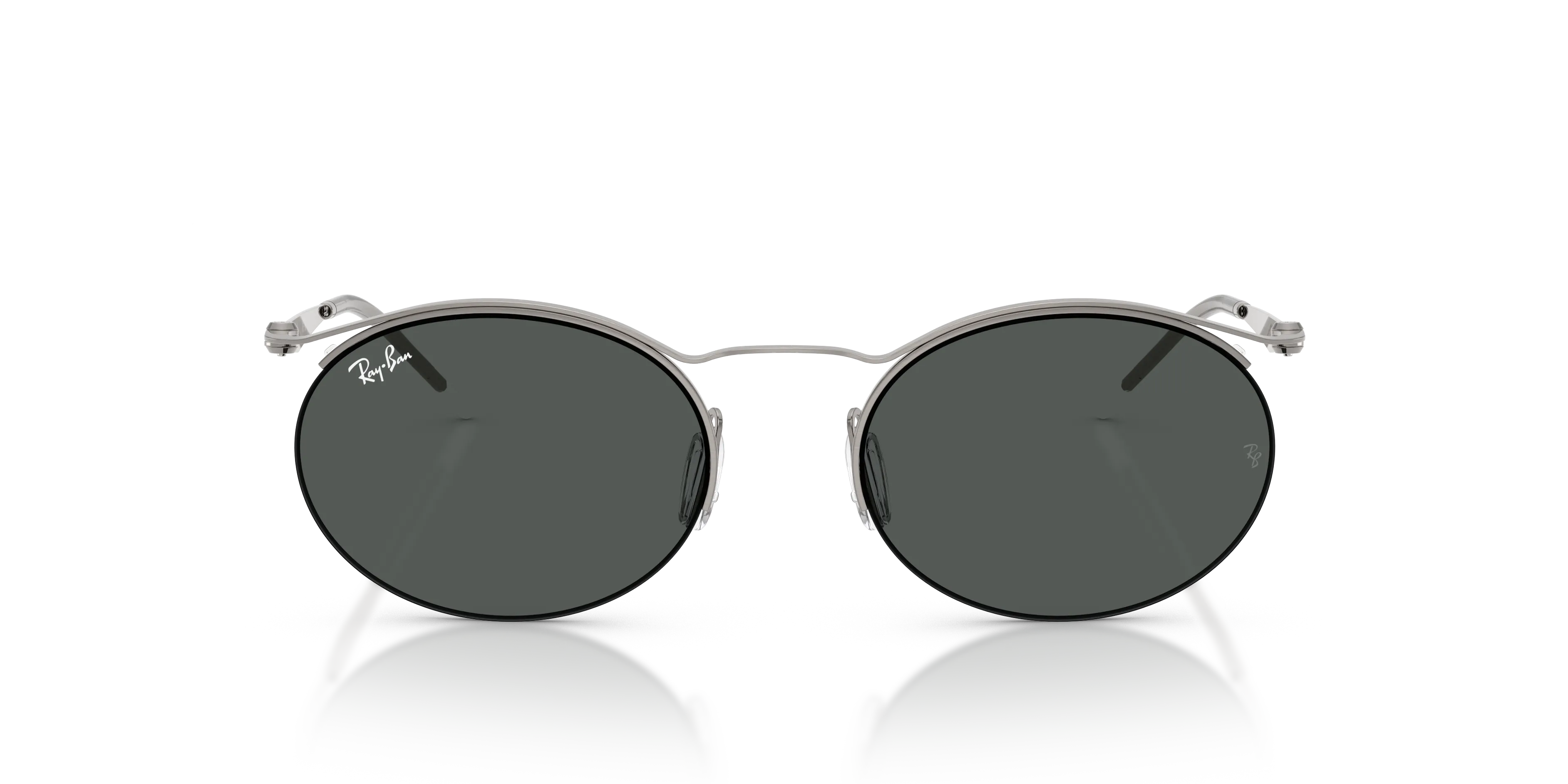 Ray - Ban RB8551 928287 Occhiali da sole Metallo Grigio Grigio Rotonda Normale - immagine 3