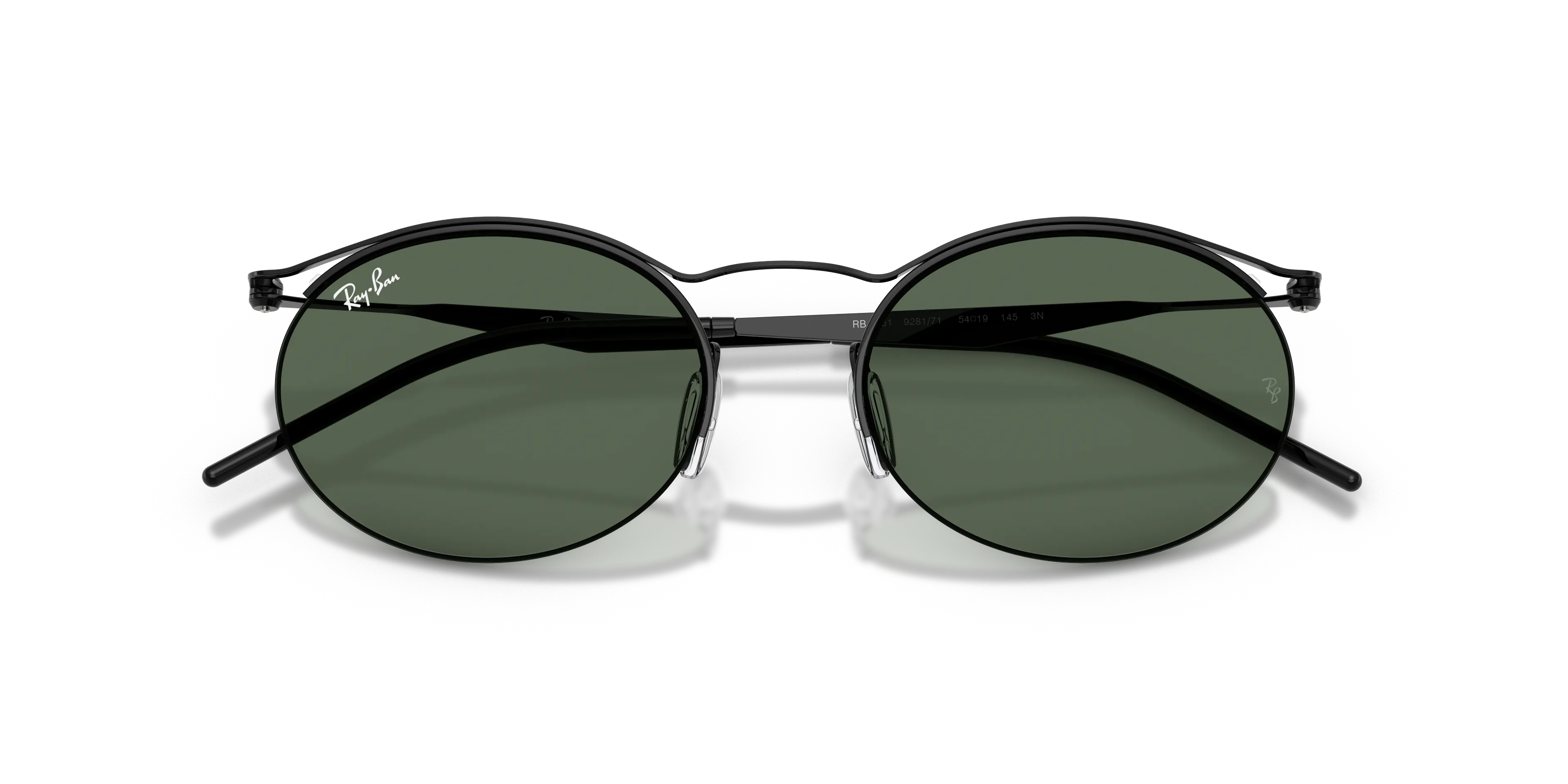 Ray - Ban RB8551 928171 Occhiali da sole Metallo Nero Verde Rotonda Normale - immagine 2