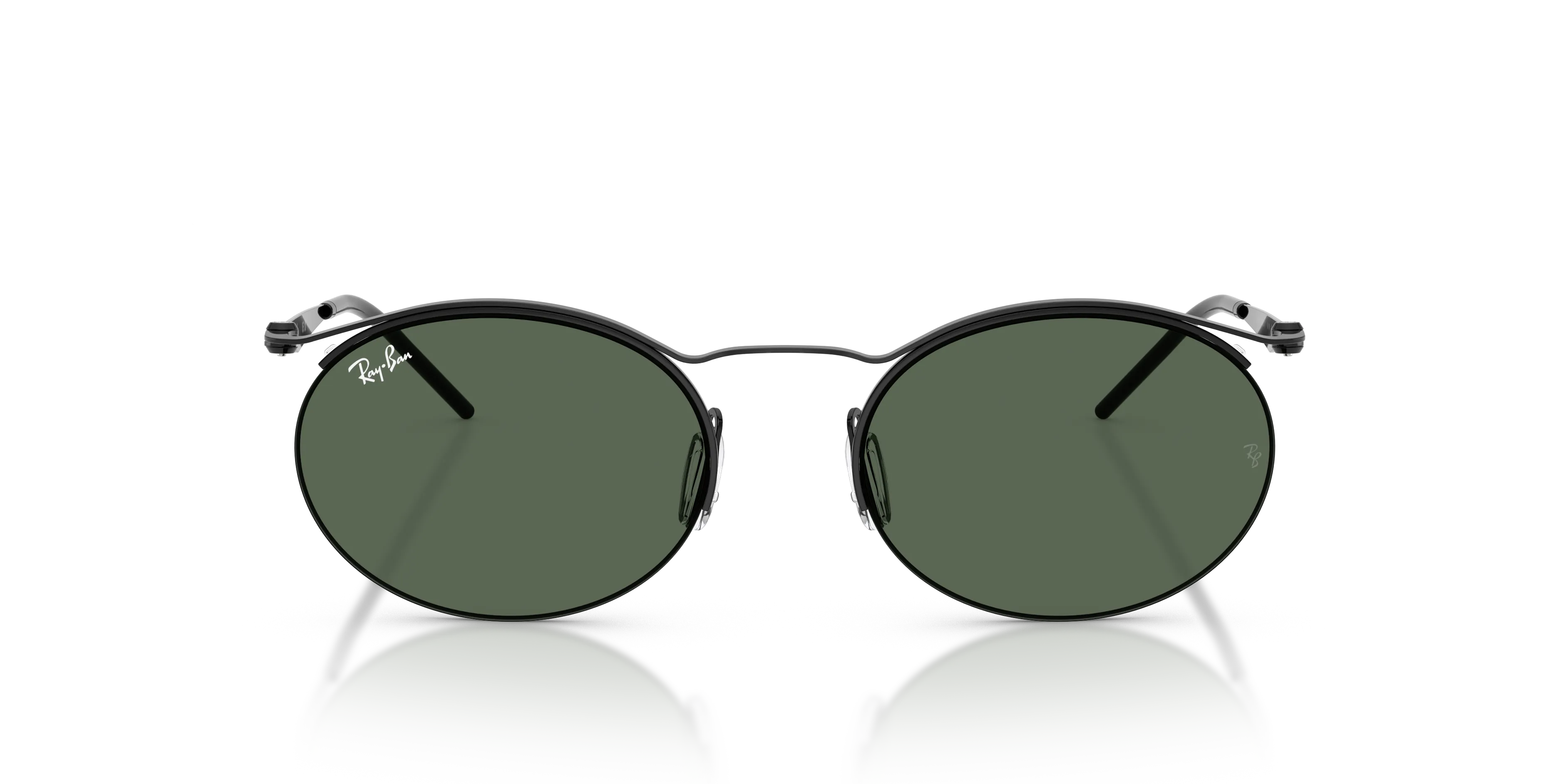 Ray - Ban RB8551 928171 Occhiali da sole Metallo Nero Verde Rotonda Normale - immagine 3