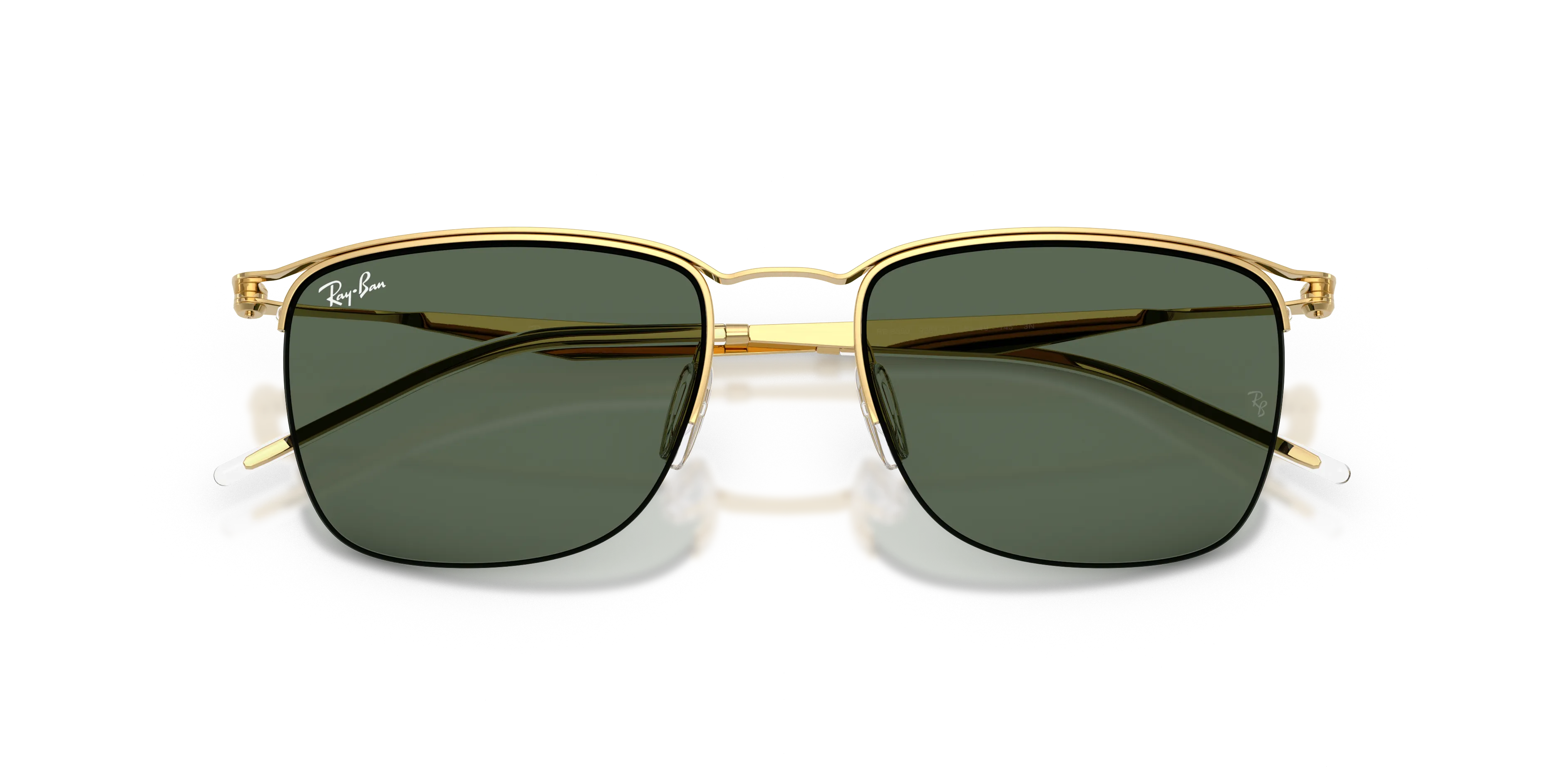 Ray - Ban RB8550 928471 Occhiali da sole Metallo Oro Verde Squadrata Normale - immagine 2