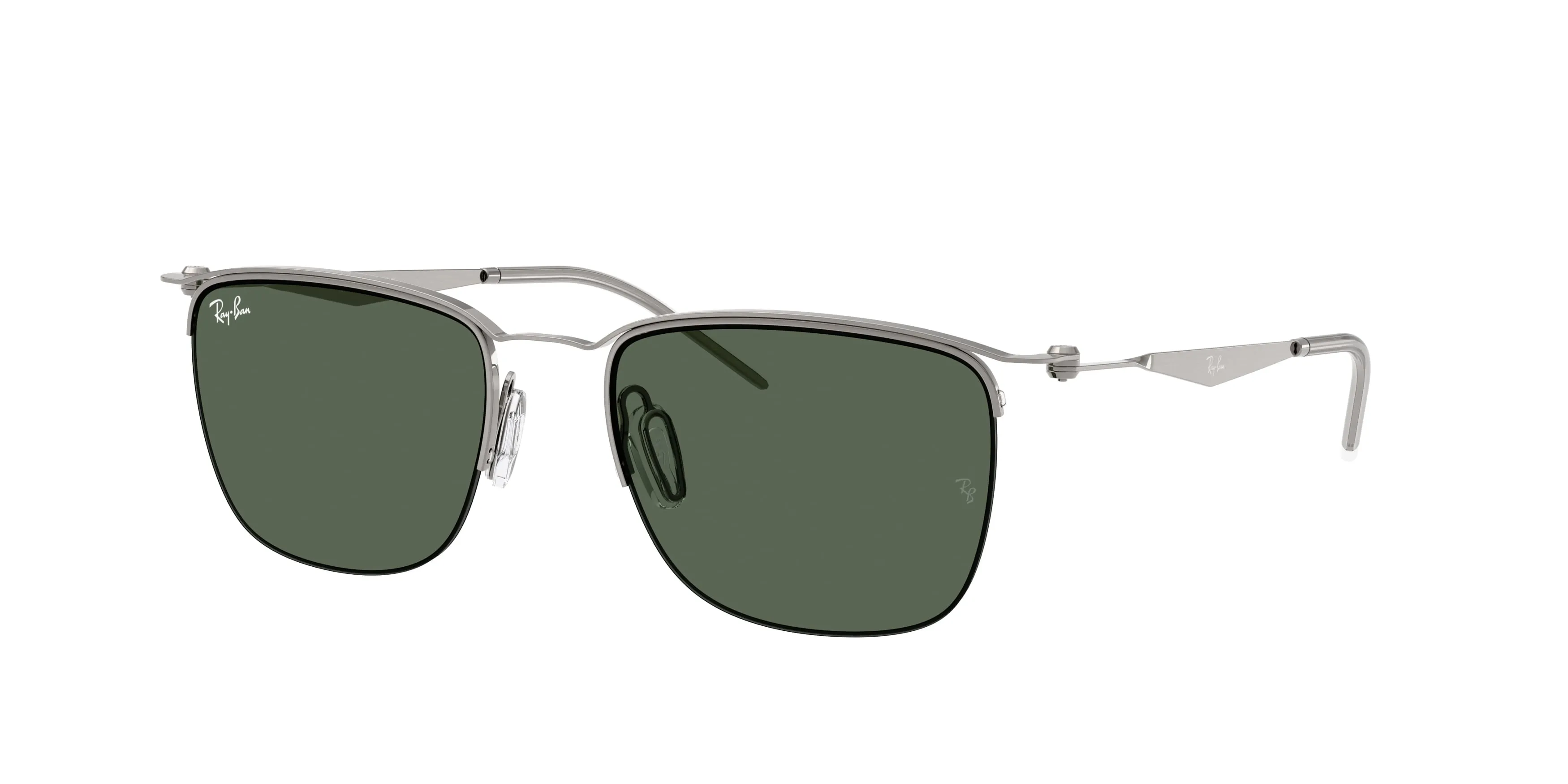 Ray - Ban RB8550 928271 Occhiali da sole Metallo Grigio Verde Squadrata Normale - immagine 1