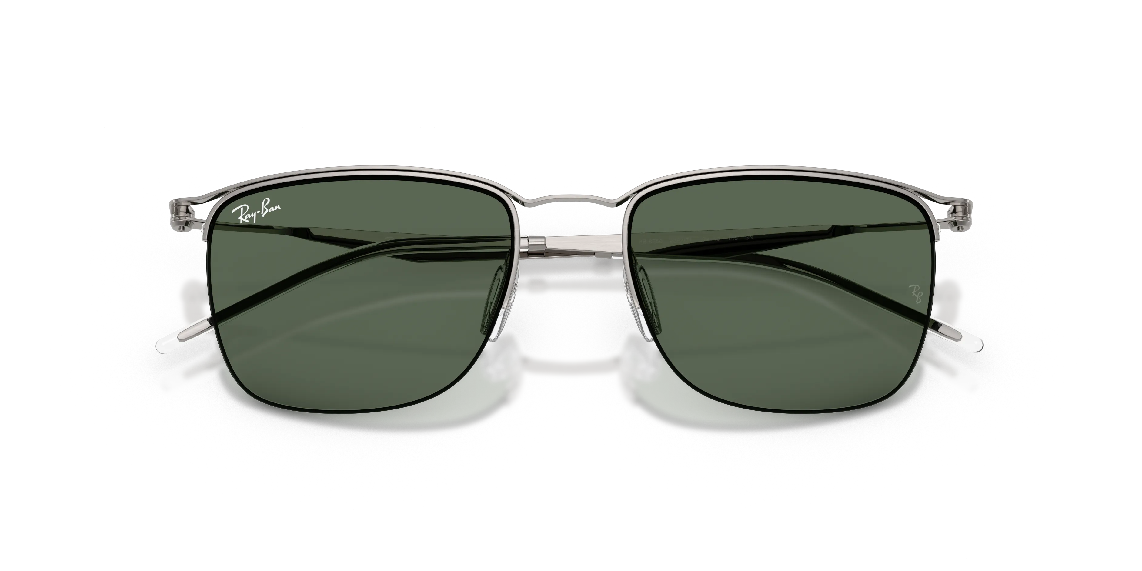 Ray - Ban RB8550 928271 Occhiali da sole Metallo Grigio Verde Squadrata Normale - immagine 2