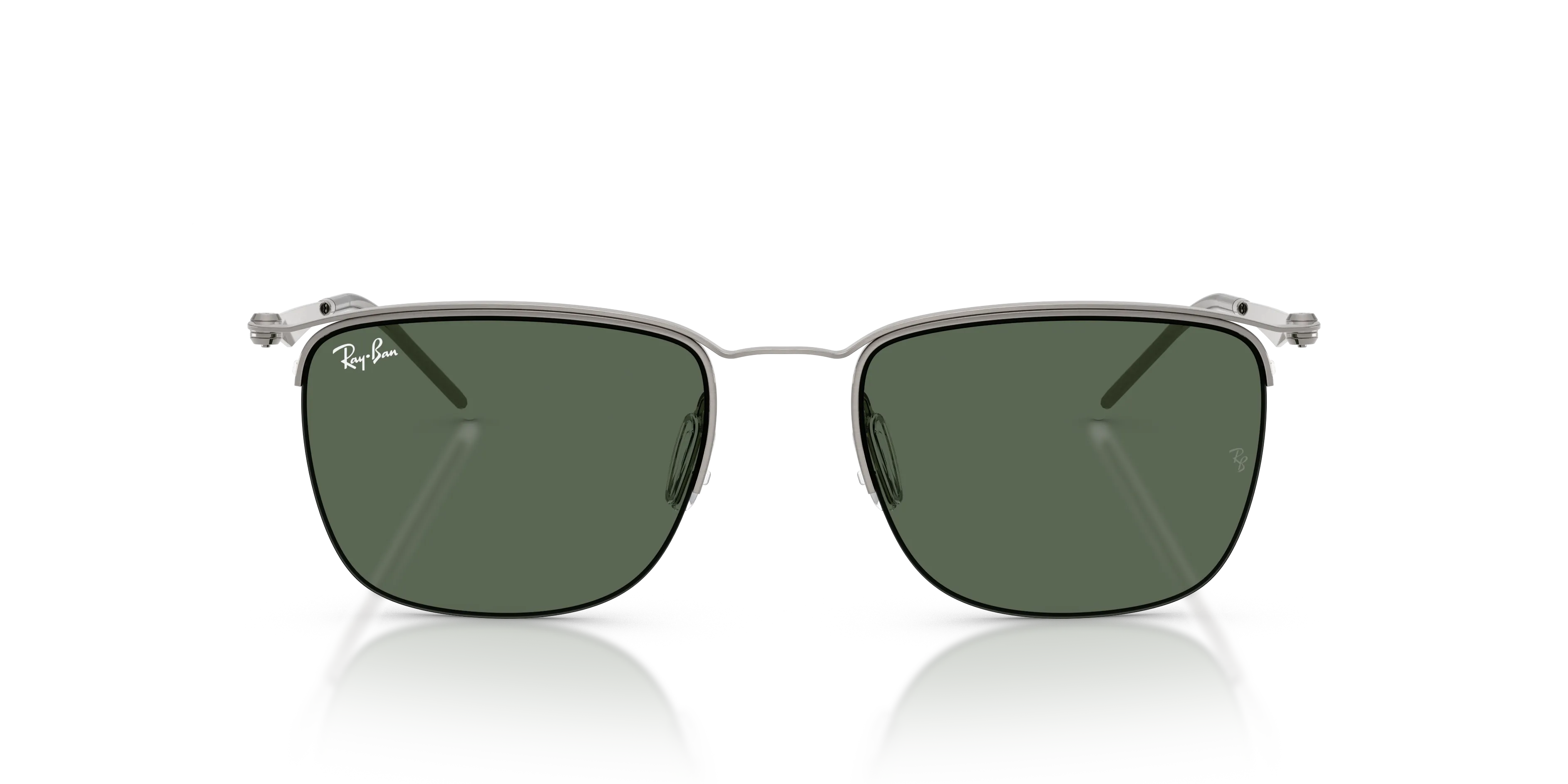 Ray - Ban RB8550 928271 Occhiali da sole Metallo Grigio Verde Squadrata Normale - immagine 3