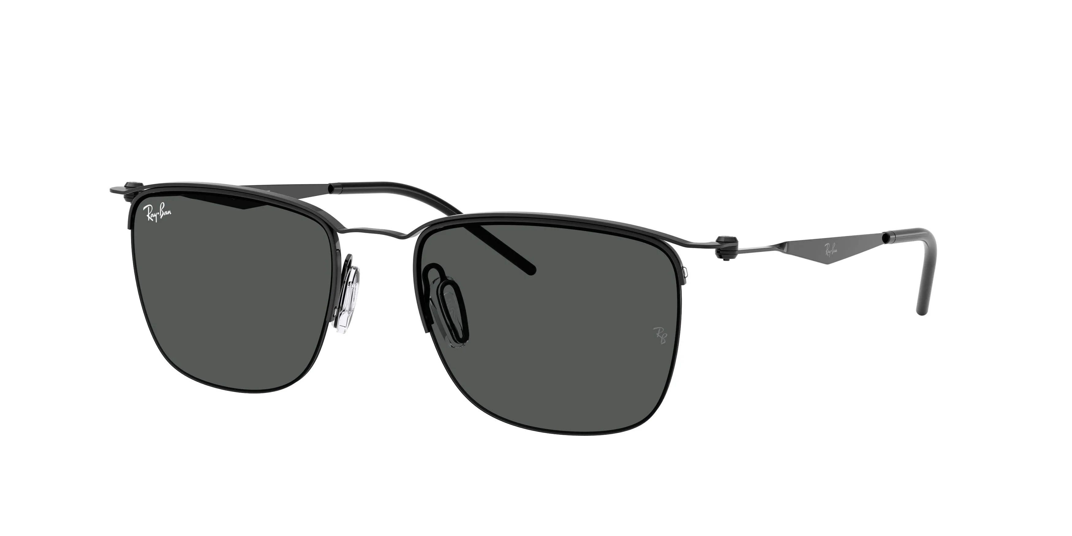 Ray - Ban RB8550 928187 Occhiali da sole Metallo Nero Grigio Squadrata Normale - immagine 1