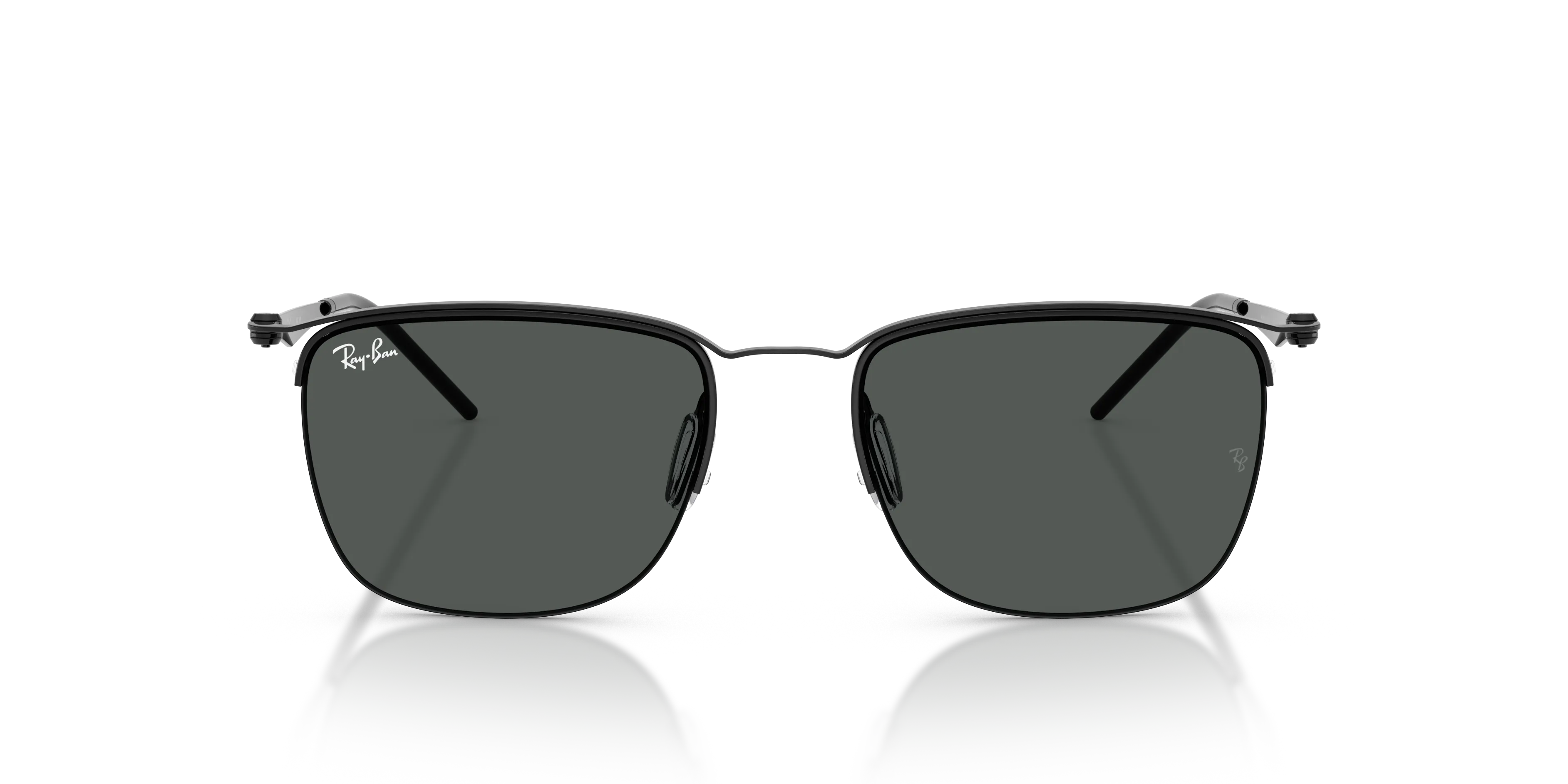 Ray - Ban RB8550 928187 Occhiali da sole Metallo Nero Grigio Squadrata Normale - immagine 3