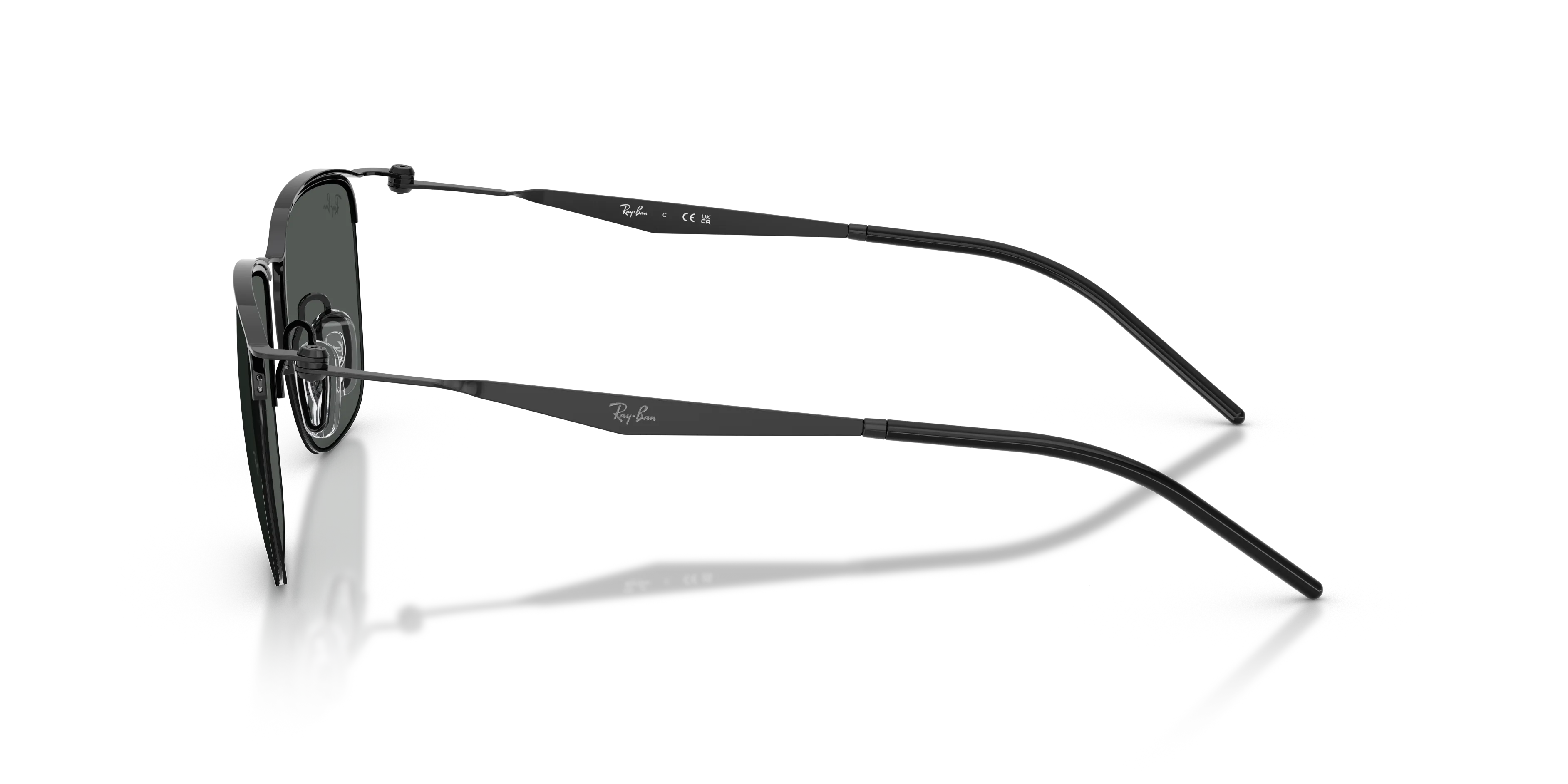 Ray - Ban RB8550 928187 Occhiali da sole Metallo Nero Grigio Squadrata Normale - immagine 4