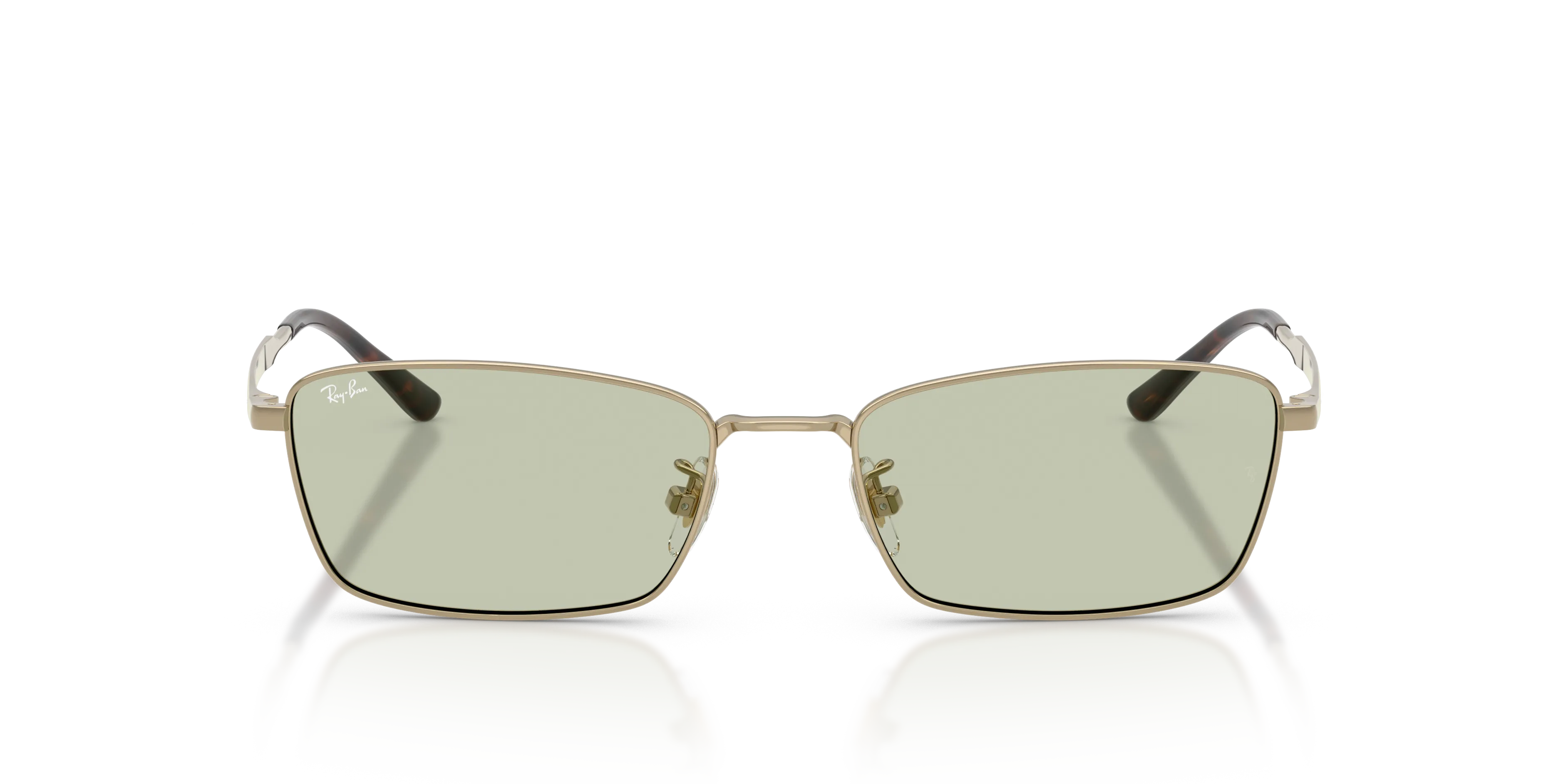Ray - Ban RB8069D 9265/2 Occhiali da sole Titanio Oro Verde Squadrata Normale - immagine 3