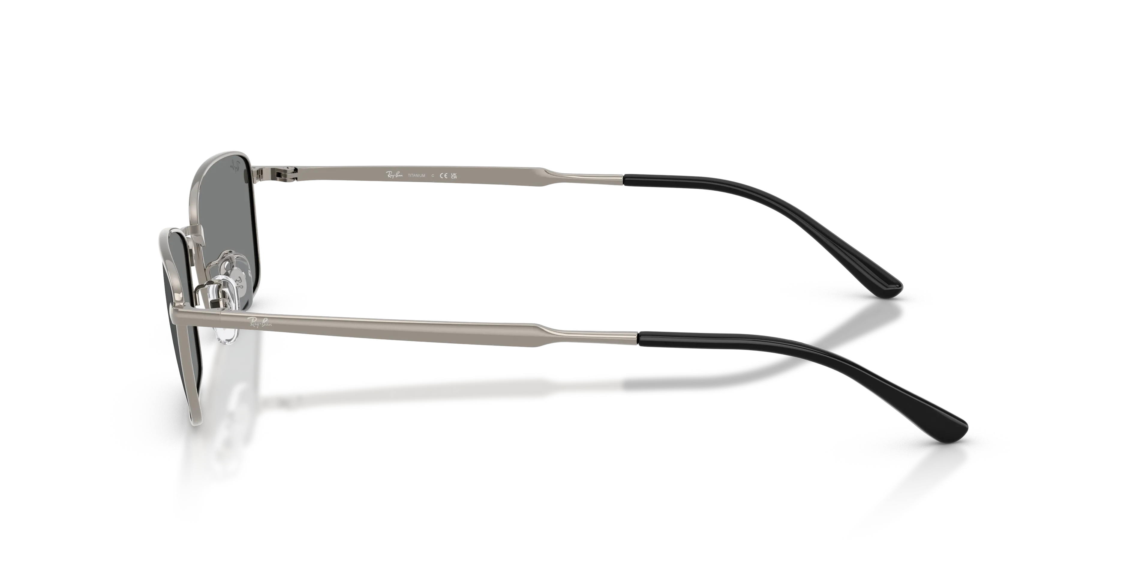 Ray - Ban RB8069D 165/87 Occhiali da sole Titanio Grigio Grigio Squadrata Normale - immagine 4
