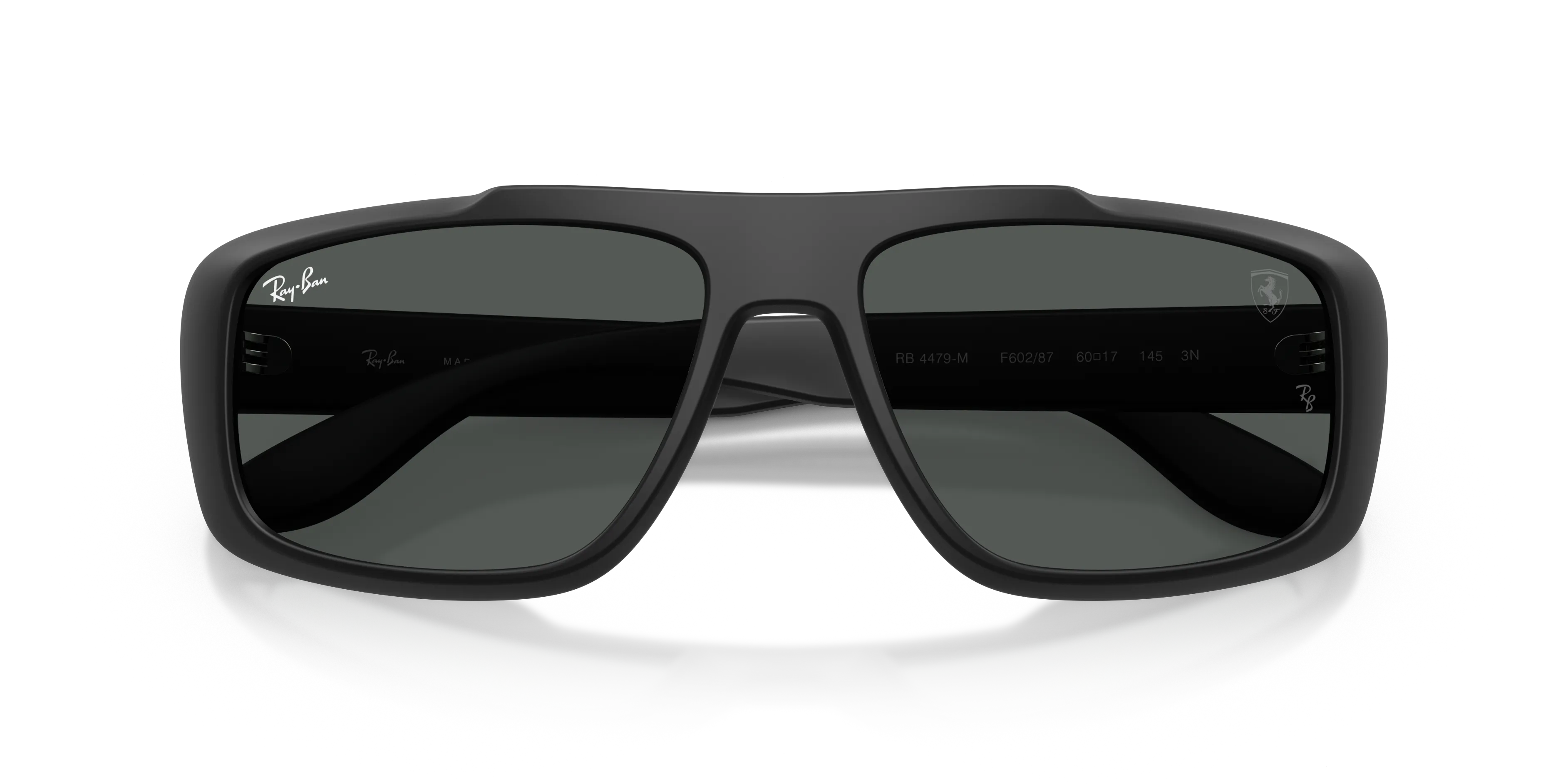 Ray - Ban RB4479M F60287 Occhiali da sole Nylon Nero Grigio Squadrata Normale - immagine 2