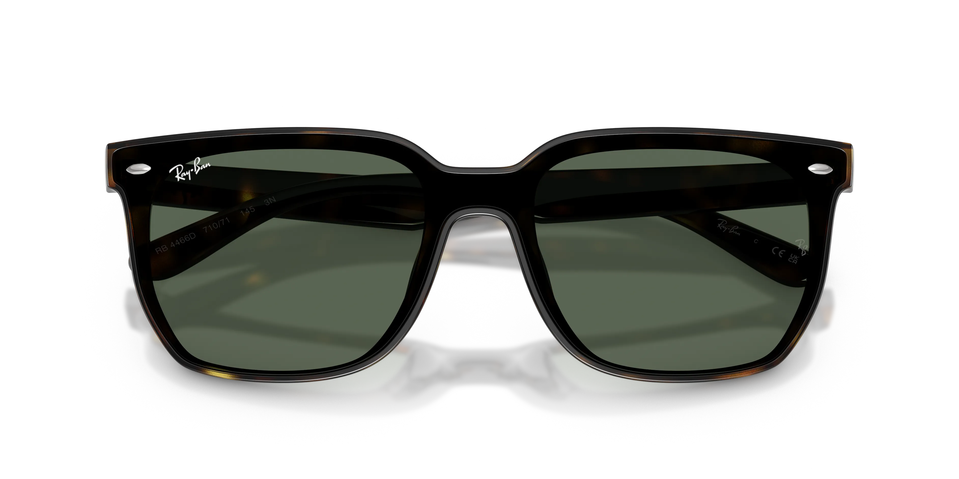 Ray - Ban RB4466D 710/71 Occhiali da sole Nylon Tartaruga Verde Squadrata Normale - immagine 2