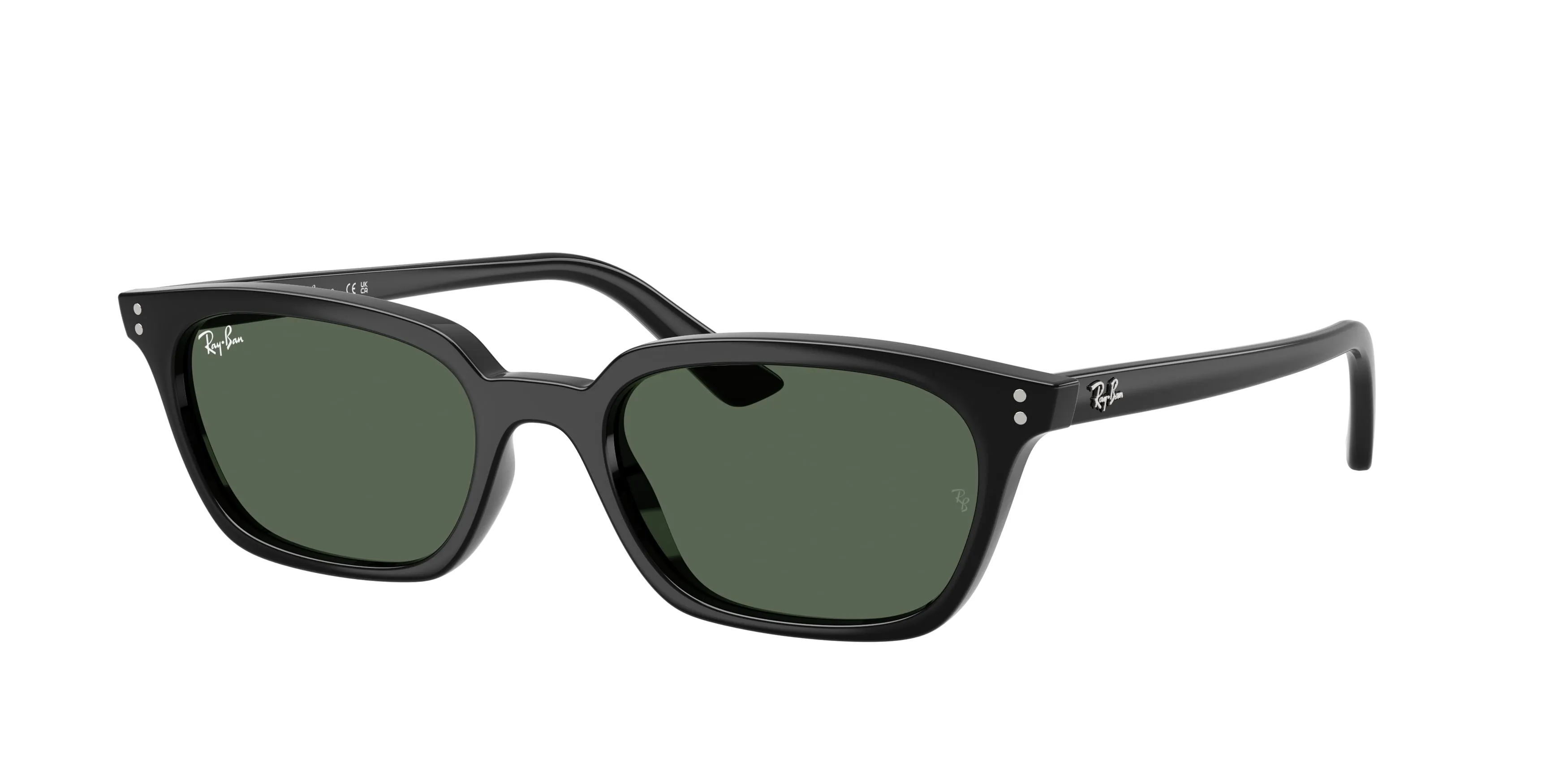 Ray - Ban RB4456 ZAYA 667771 Occhiali da sole Iniettato Nero Verde Pillow Normale - immagine 1