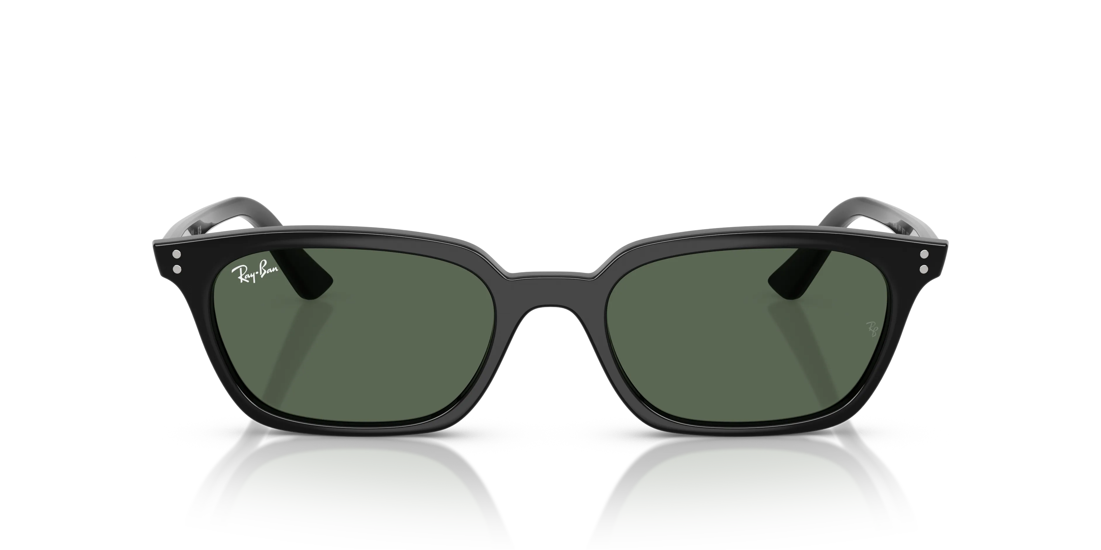 Ray - Ban RB4456 ZAYA 667771 Occhiali da sole Iniettato Nero Verde Pillow Normale - immagine 3