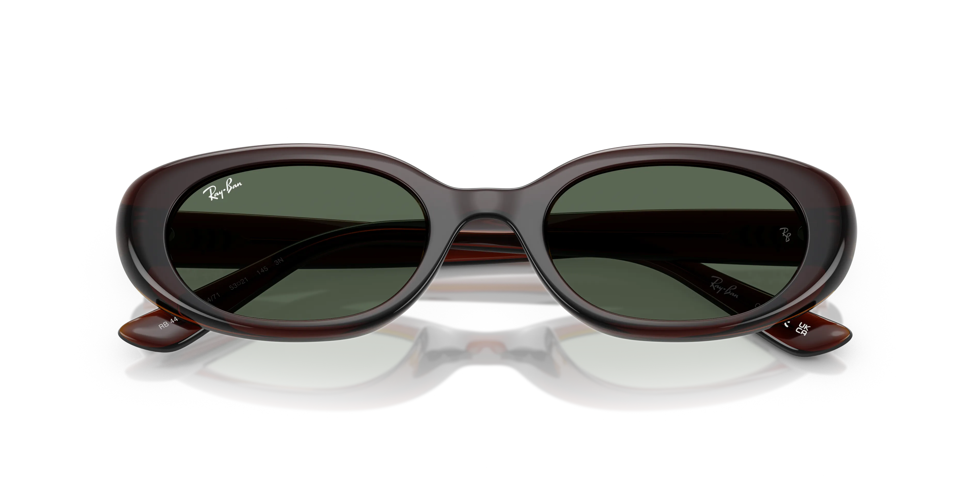 Ray - Ban RB4441D 714/71 Occhiali da sole Iniettato Marrone Verde Pillow Normale - immagine 2