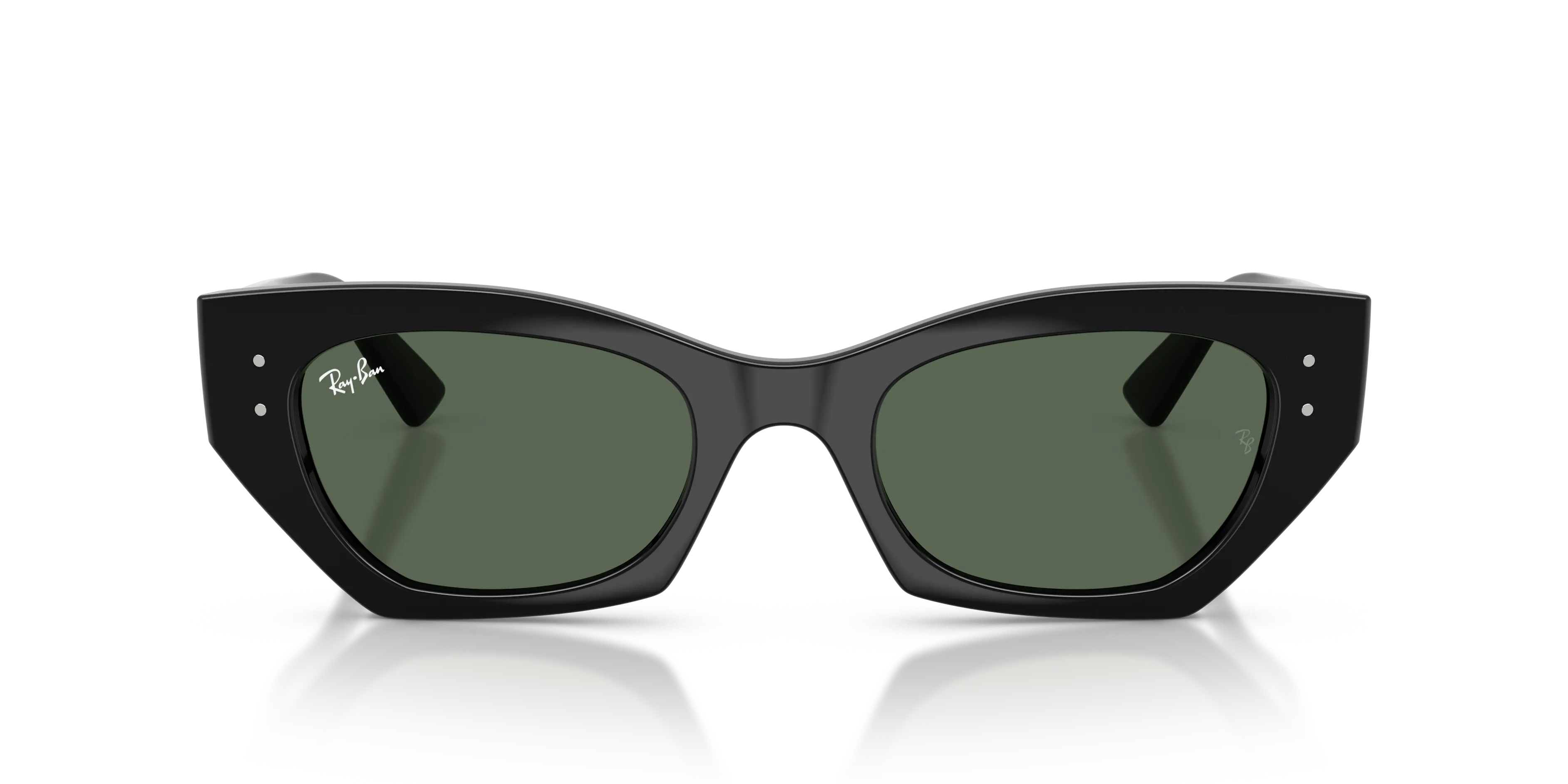 Ray - Ban RB4430 ZENA 667771 Occhiali da sole Iniettato Nero Verde Geometrica Normale - immagine 3