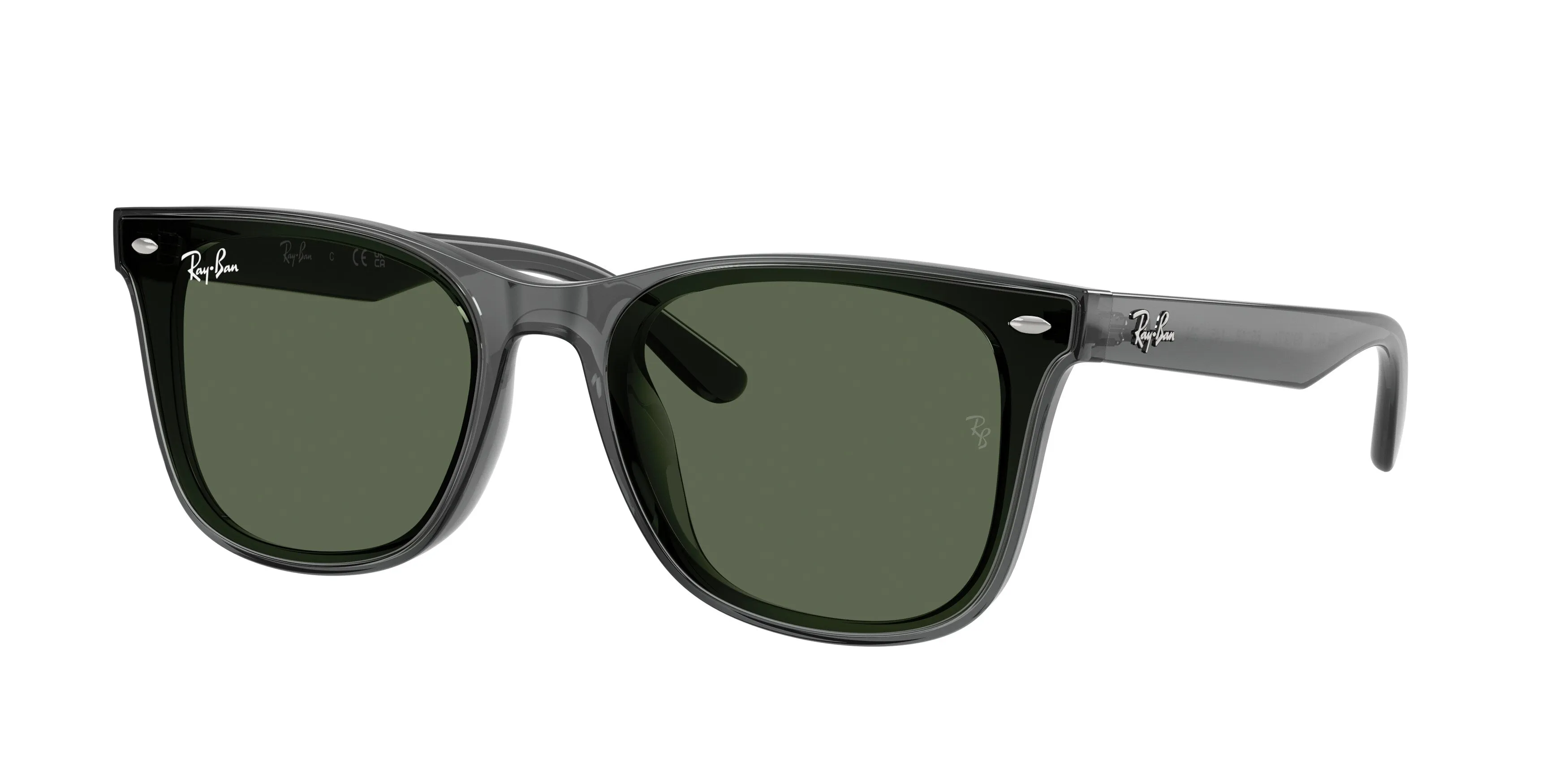 Ray - Ban RB4420 691971 Occhiali da sole Iniettato Grigio Verde Squadrata Normale - immagine 1