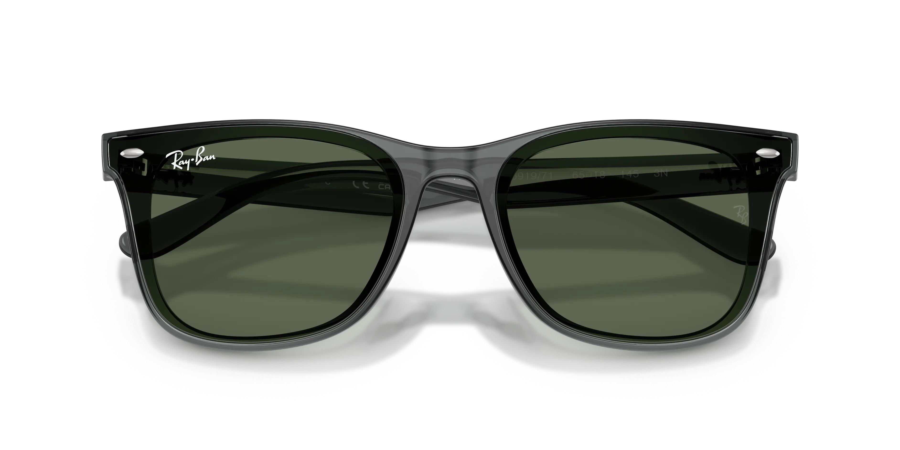 Ray - Ban RB4420 691971 Occhiali da sole Iniettato Grigio Verde Squadrata Normale - immagine 2