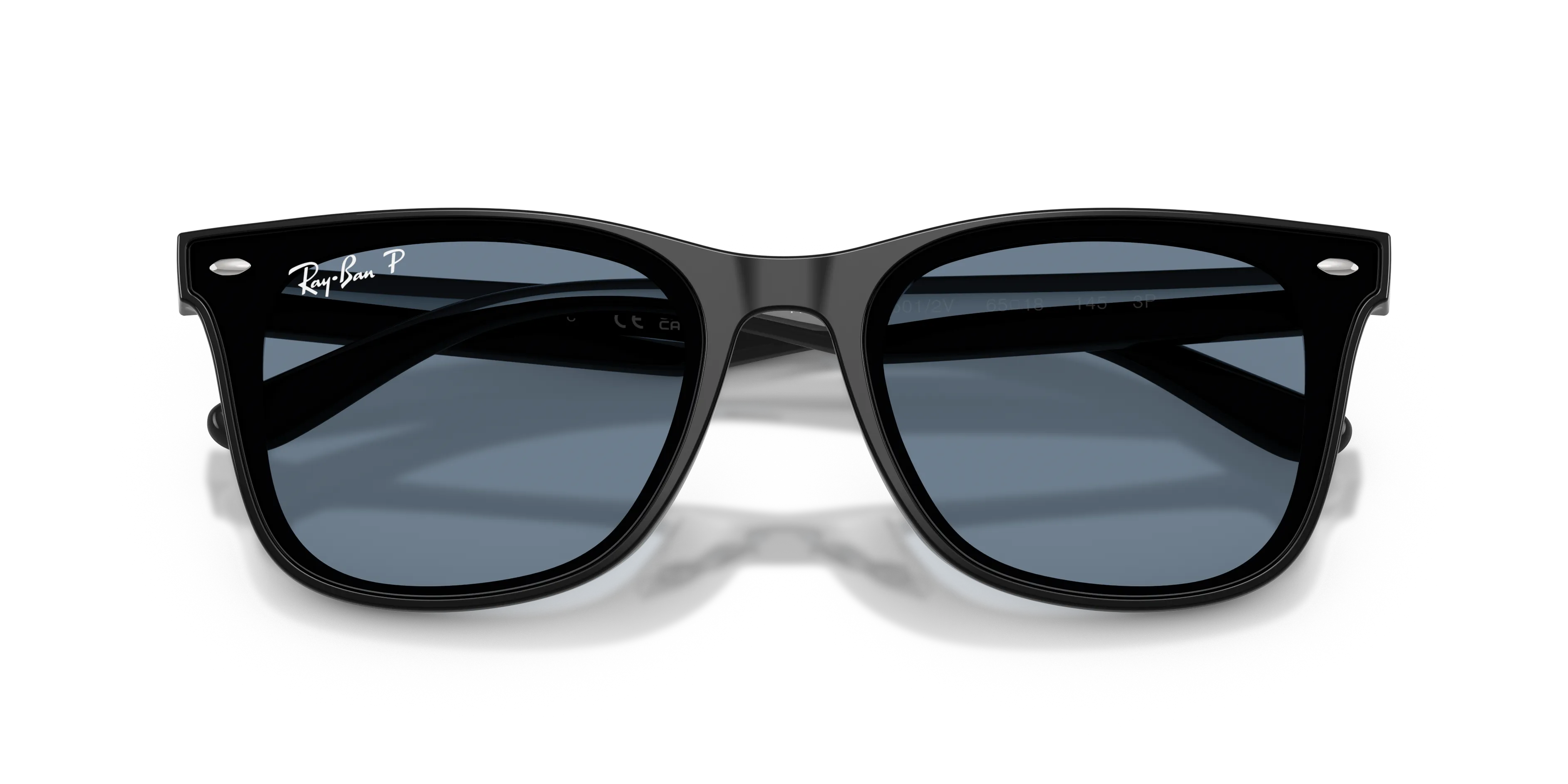 Ray - Ban RB4420 601/2V Occhiali da sole Iniettato Nero Blu Squadrata Polarizzata - immagine 2