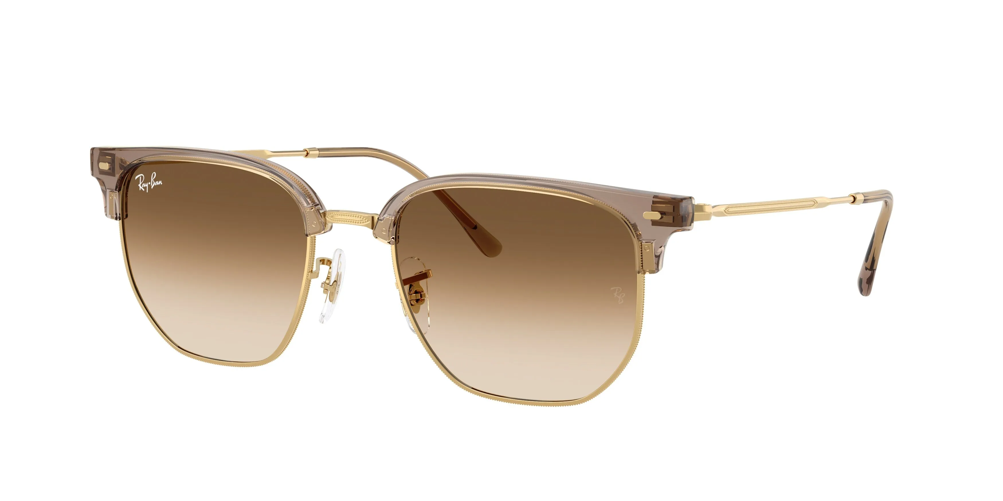 Ray - Ban RB4416 NEW CLUBMASTER 691851 Occhiali da sole Acetato Marrone Marrone Geometrica Normale Sfumato - immagine 1