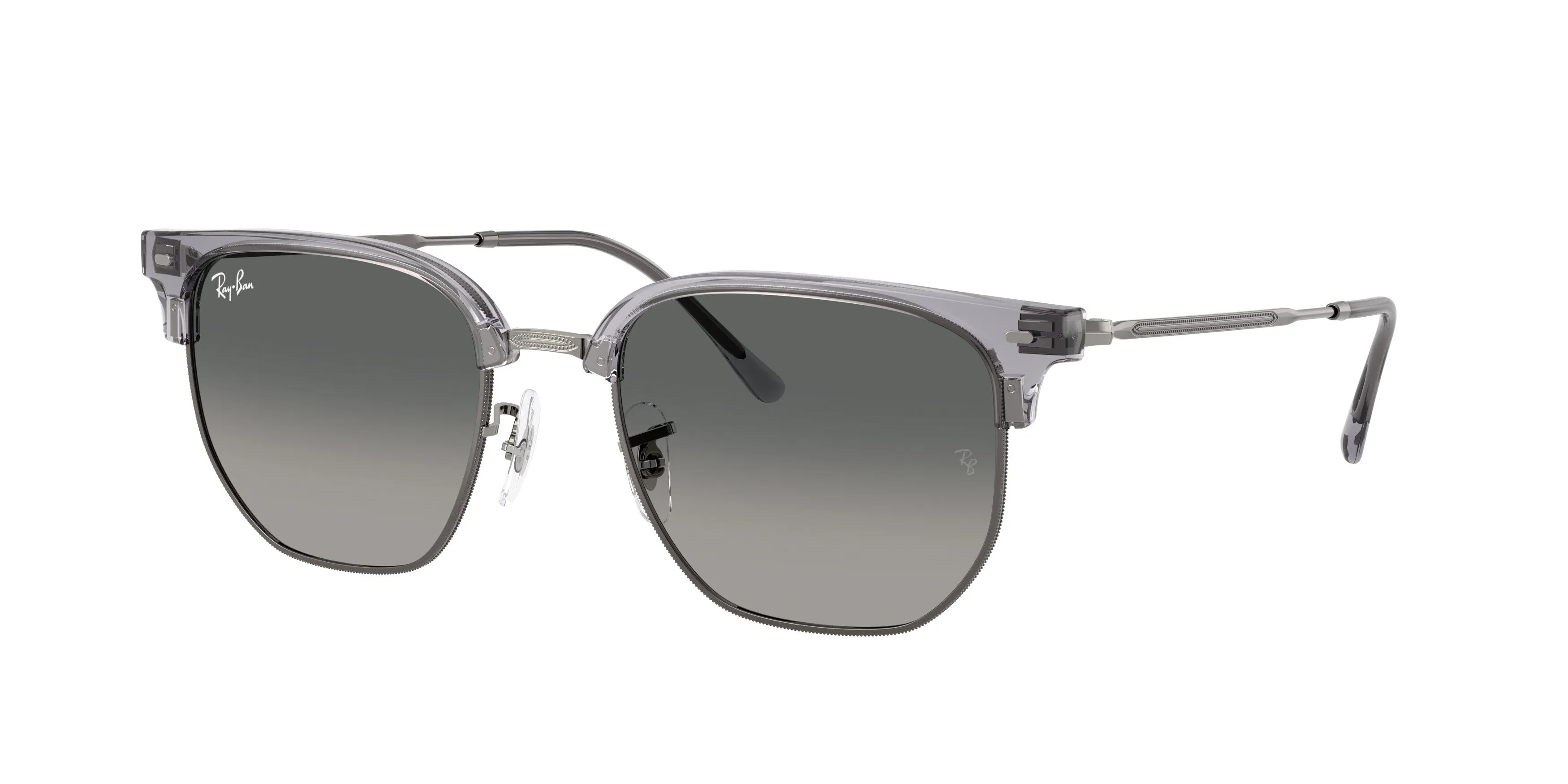 Ray - Ban RB4416 NEW CLUBMASTER 679271 Occhiali da sole Acetato Grigio Grigio Geometrica Normale Sfumato - immagine 1