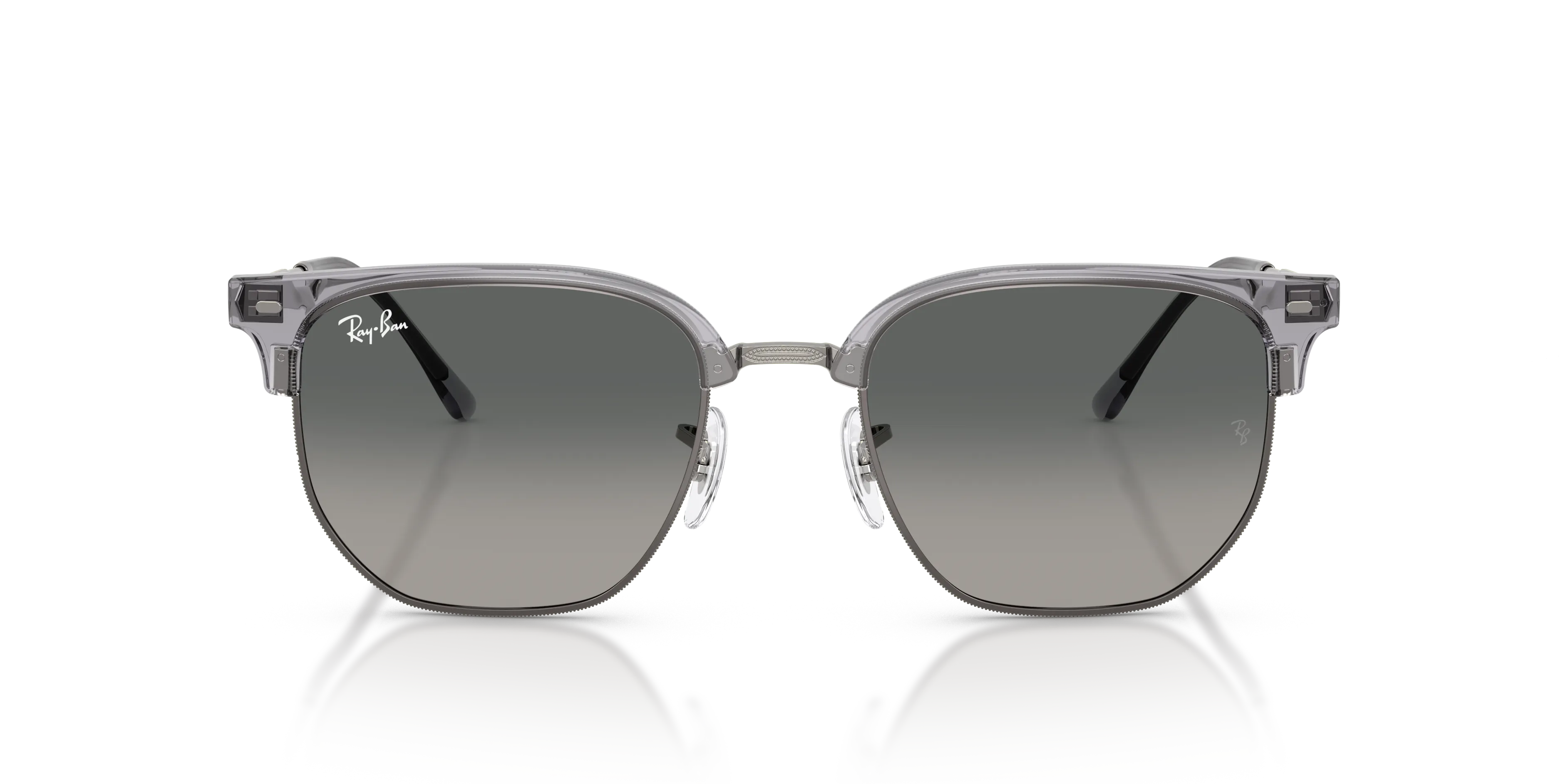 Ray - Ban RB4416 NEW CLUBMASTER 679271 Occhiali da sole Acetato Grigio Grigio Geometrica Normale Sfumato - immagine 3