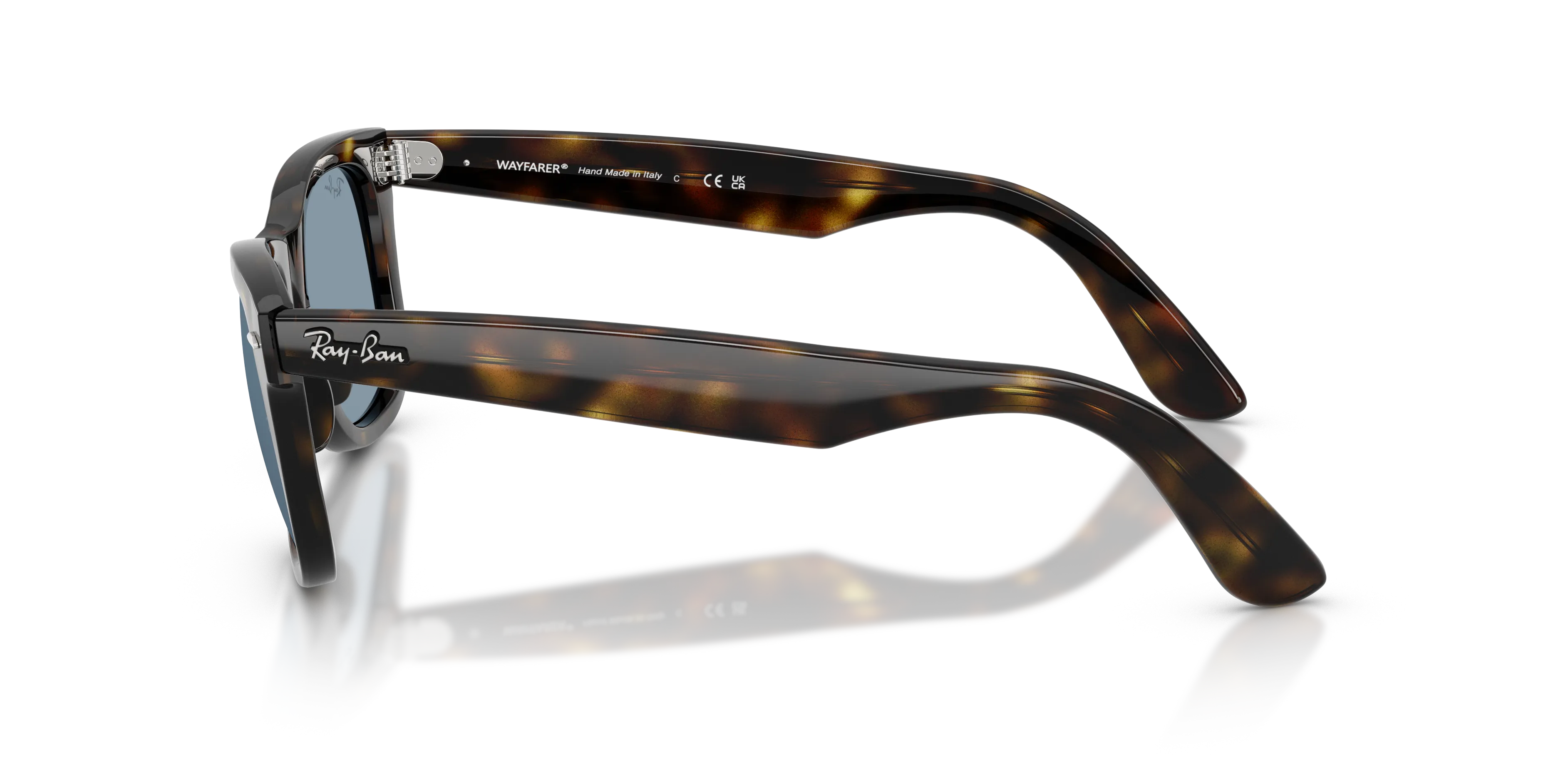 Ray - Ban RB4340 WAYFARER EASE 710/56 Occhiali da sole Acetato Tartaruga Blu Squadrata Normale - immagine 4