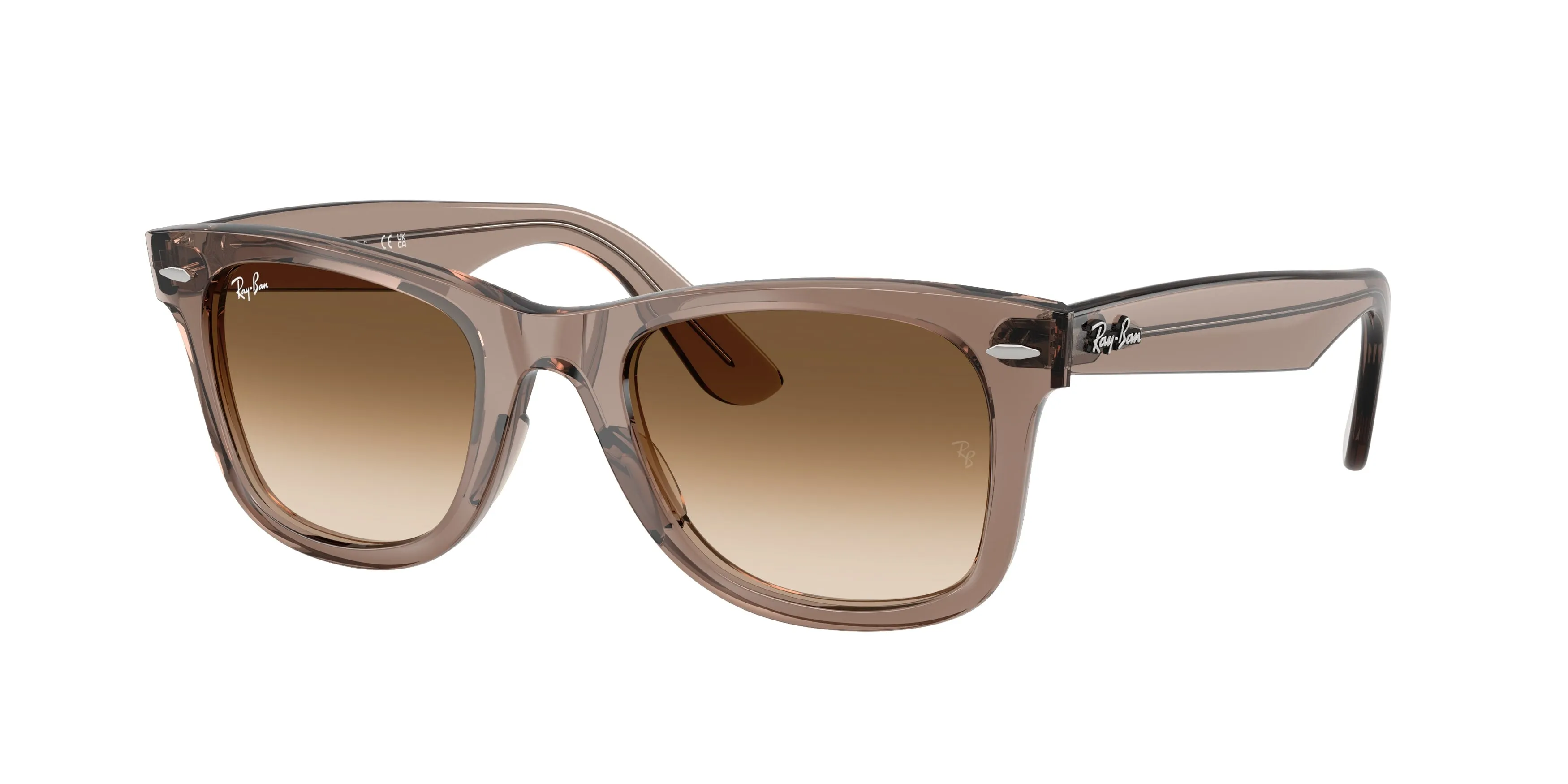 Ray - Ban RB4340 WAYFARER EASE 682751 Occhiali da sole Acetato Marrone Marrone Squadrata Normale Sfumato - immagine 1