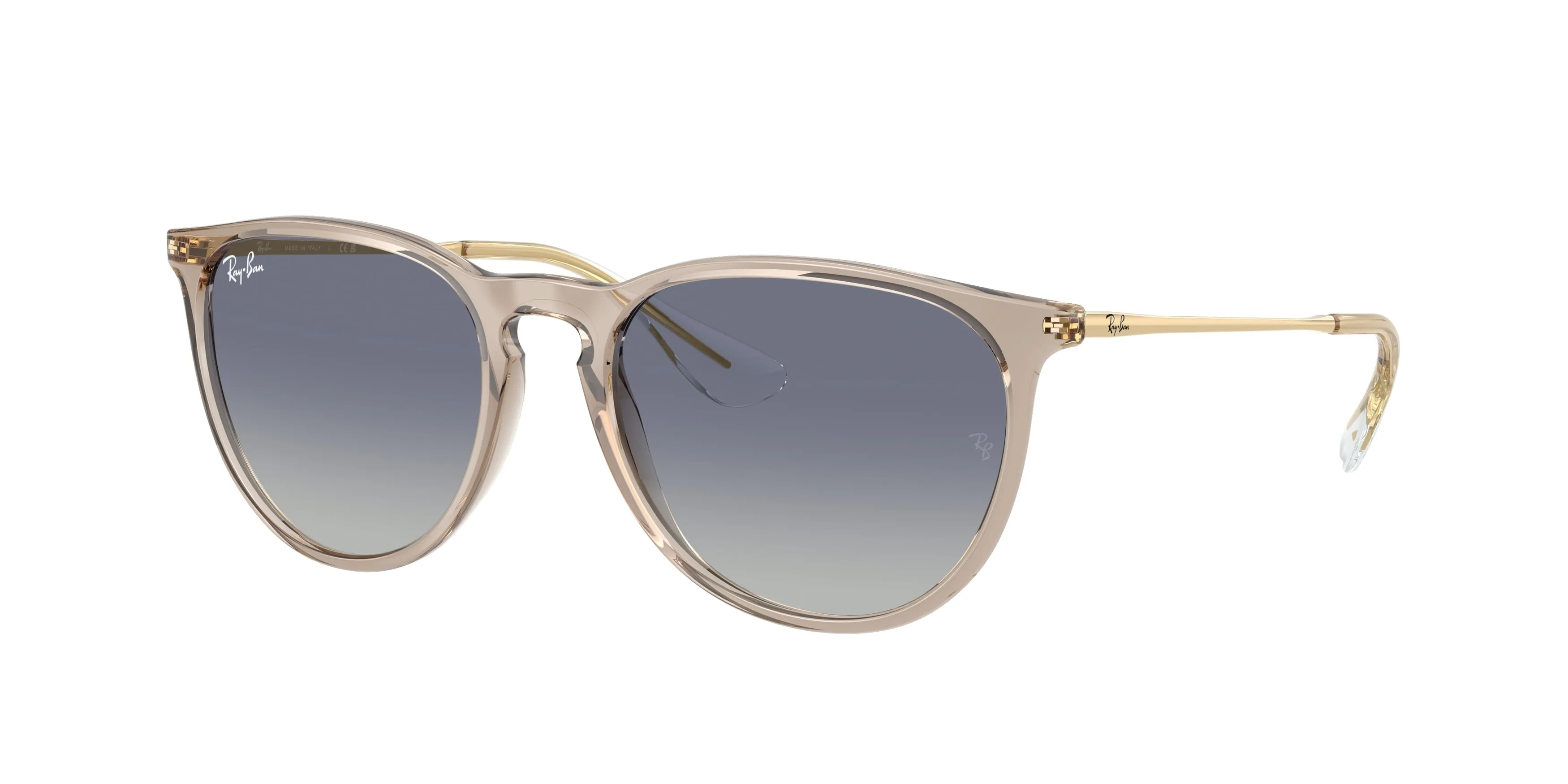 Ray - Ban RB4171 ERIKA 67444L Occhiali da sole Nylon Marrone Grigio Pantos Normale Sfumato - immagine 1