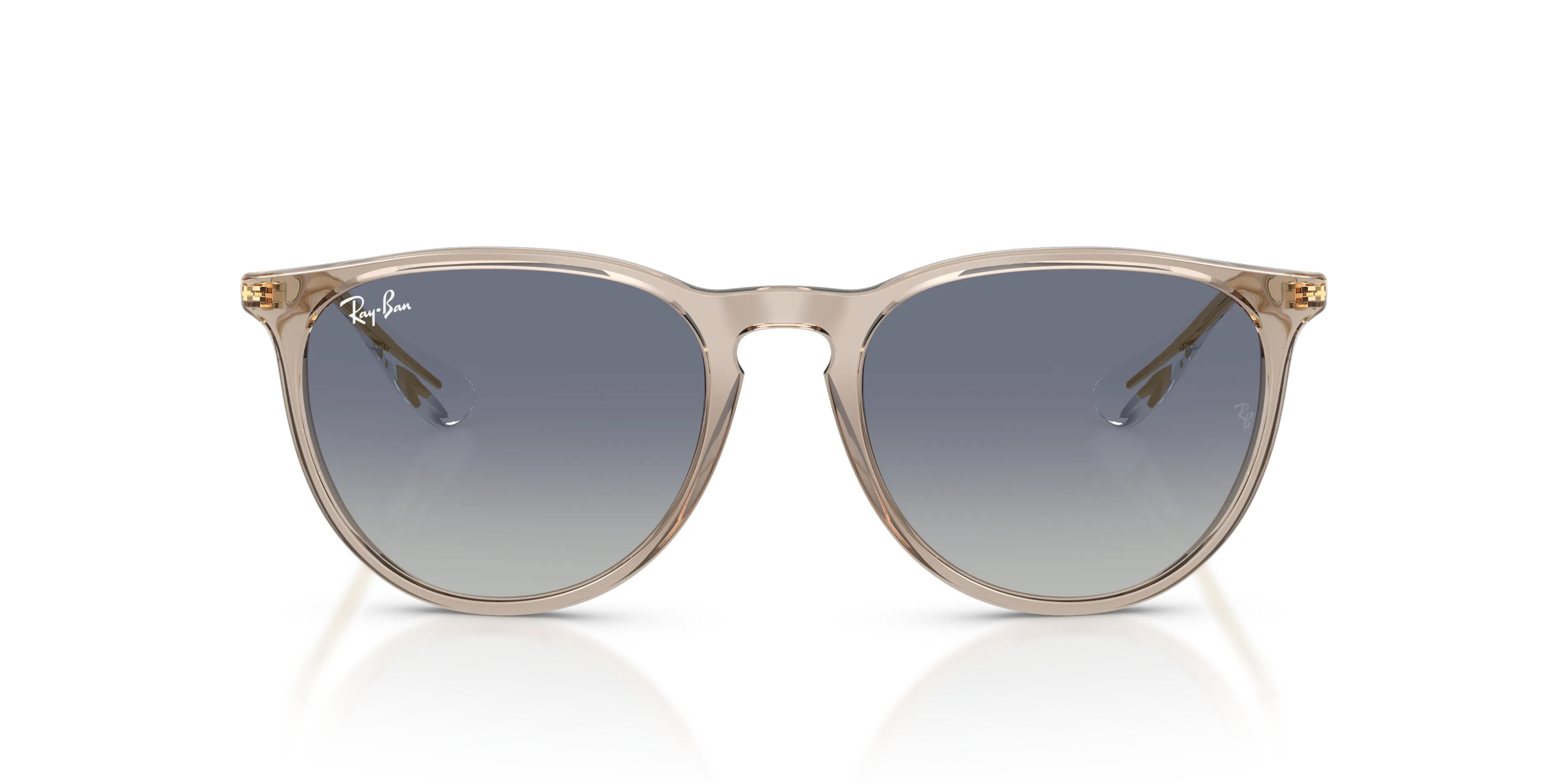 Ray - Ban RB4171 ERIKA 67444L Occhiali da sole Nylon Marrone Grigio Pantos Normale Sfumato - immagine 3
