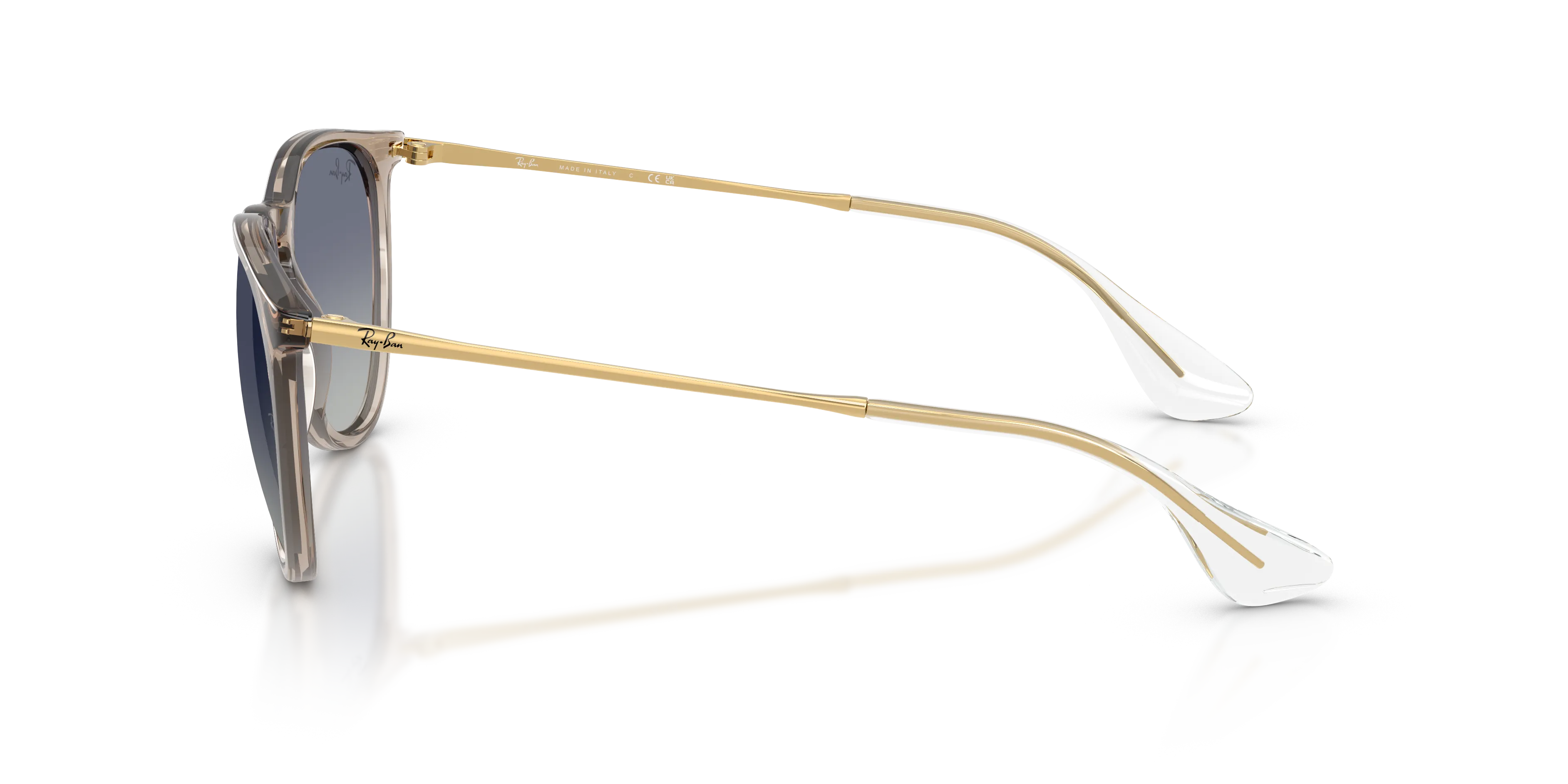 Ray - Ban RB4171 ERIKA 67444L Occhiali da sole Nylon Marrone Grigio Pantos Normale Sfumato - immagine 4