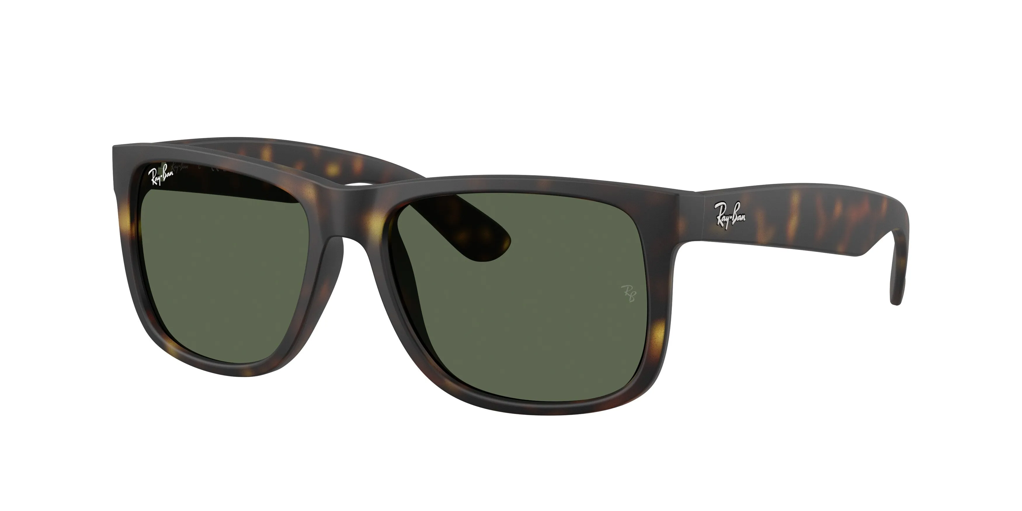 Ray - Ban RB4165 JUSTIN 865/71 Occhiali da sole Nylon Marrone Verde Squadrata Normale - immagine 1