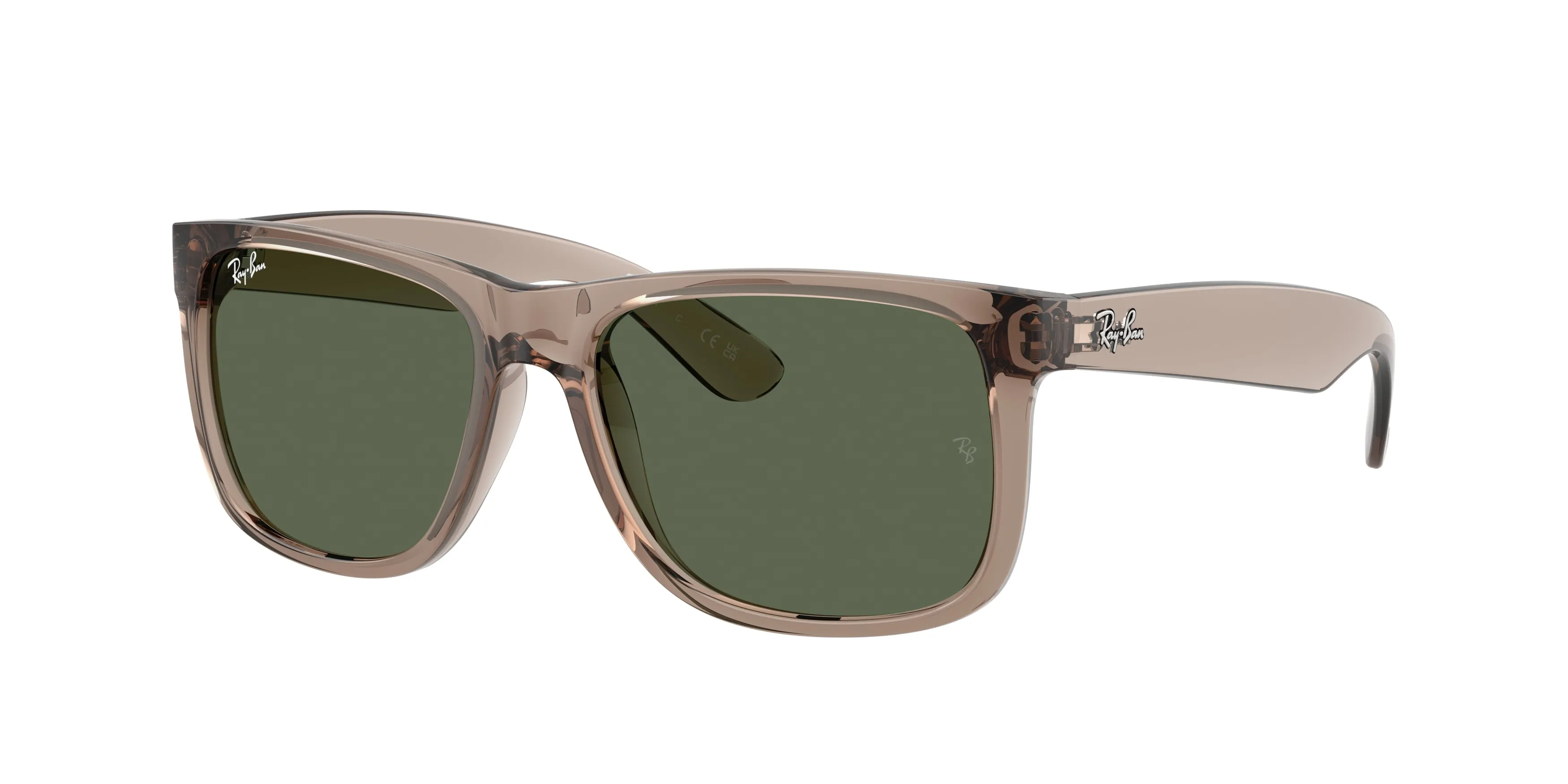 Ray - Ban RB4165 JUSTIN 691871 Occhiali da sole Nylon Marrone Verde Squadrata Normale - immagine 1