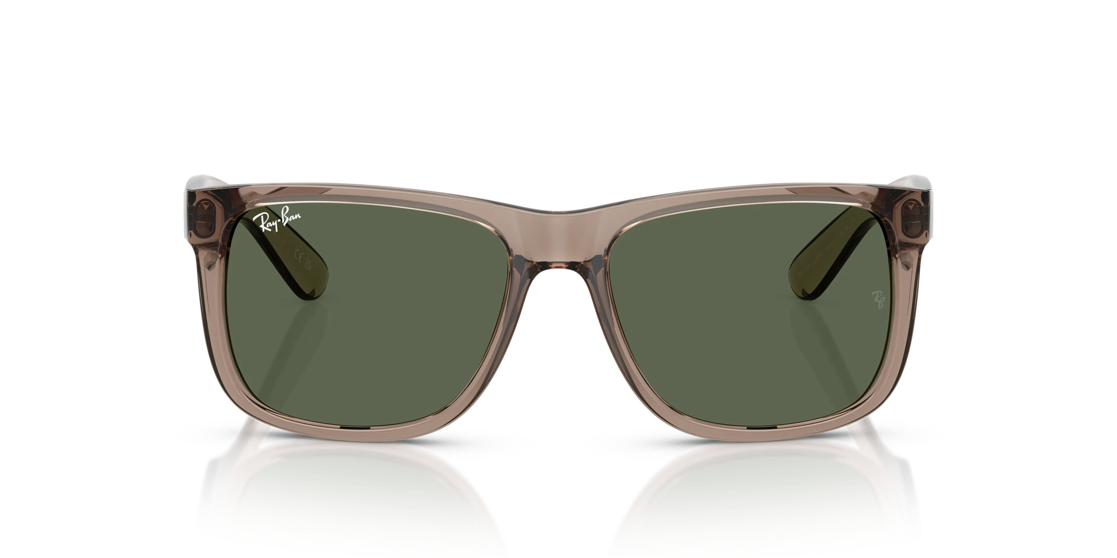 Ray - Ban RB4165 JUSTIN 691871 Occhiali da sole Nylon Marrone Verde Squadrata Normale - immagine 3