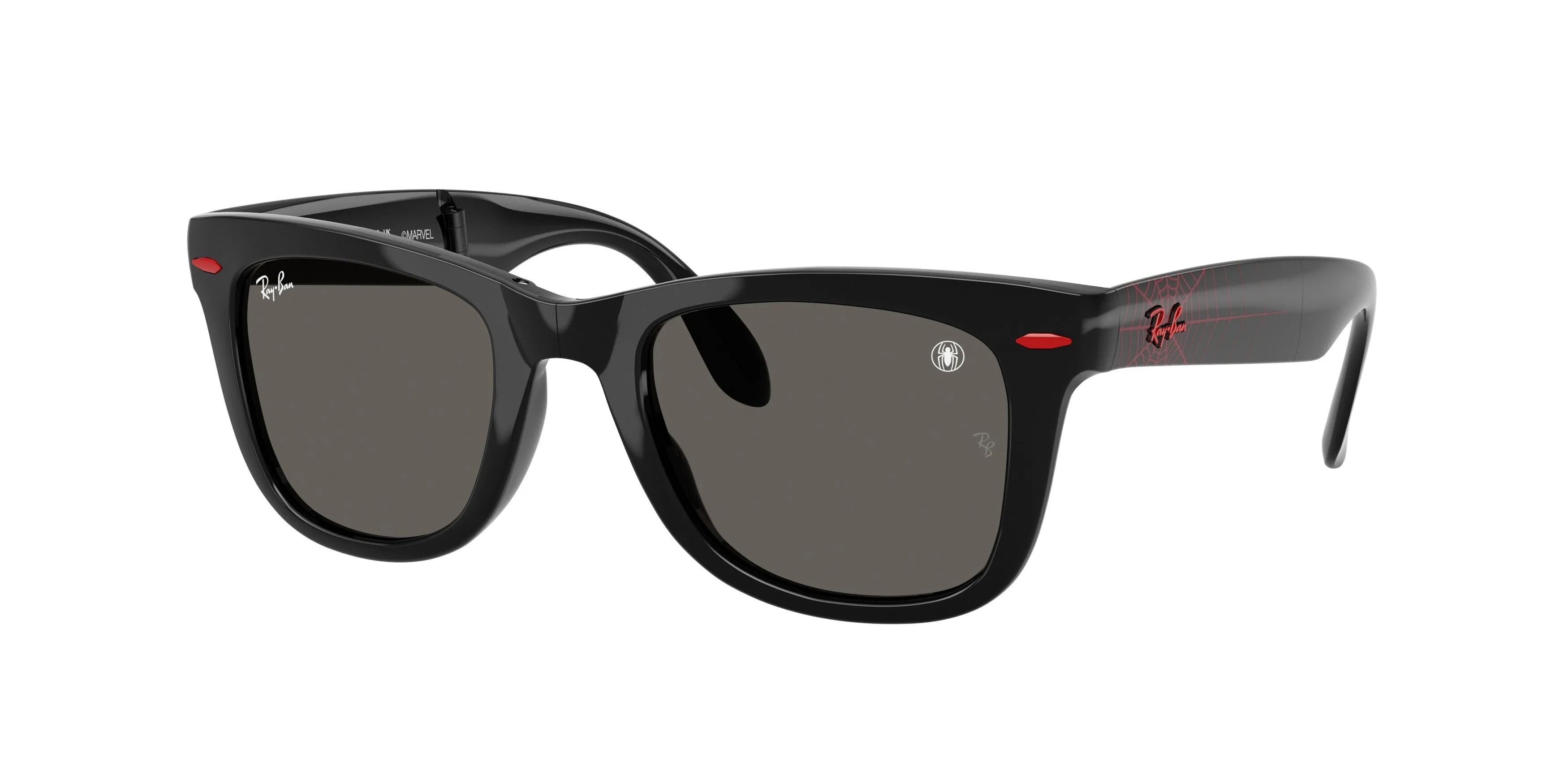 Ray - Ban RB4105 FOLDING WAYFARER 6926B1 Occhiali da sole Nylon Nero Grigio Squadrata Normale - immagine 1