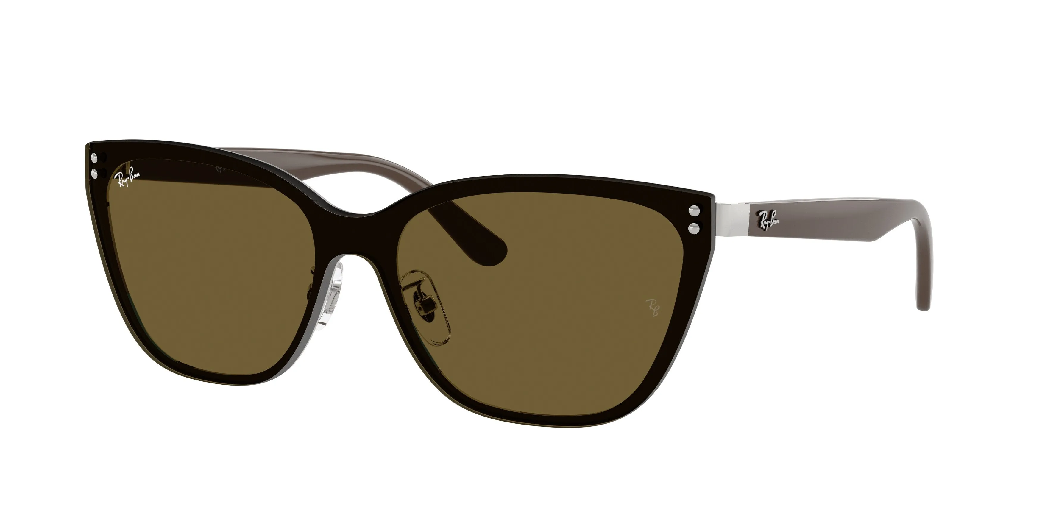 Ray - Ban RB3798D 928873 Occhiali da sole Metallo Argento Marrone Geometrica Normale - immagine 1