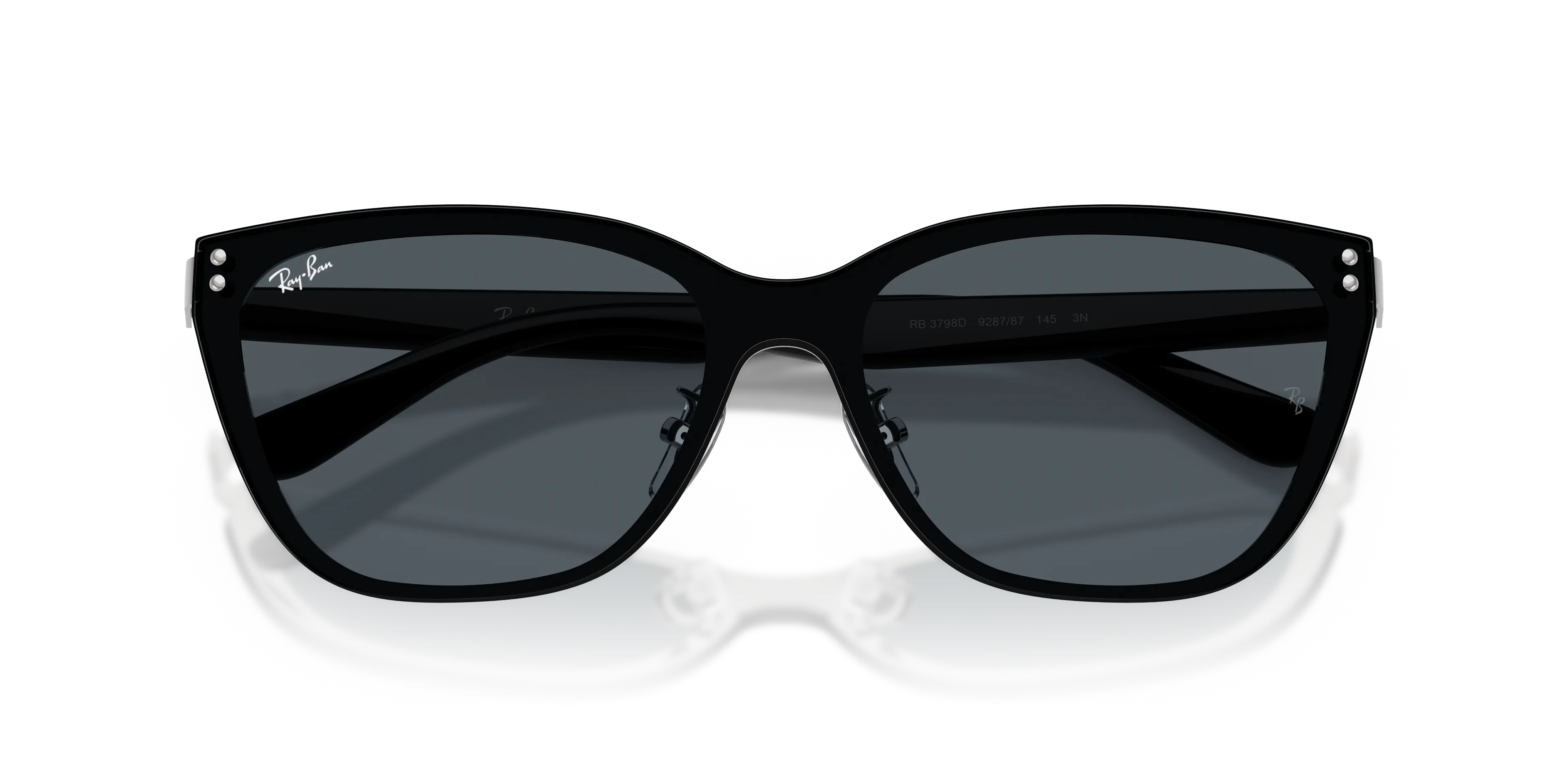 Ray - Ban RB3798D 928787 Occhiali da sole Metallo Argento Grigio Geometrica Normale - immagine 2