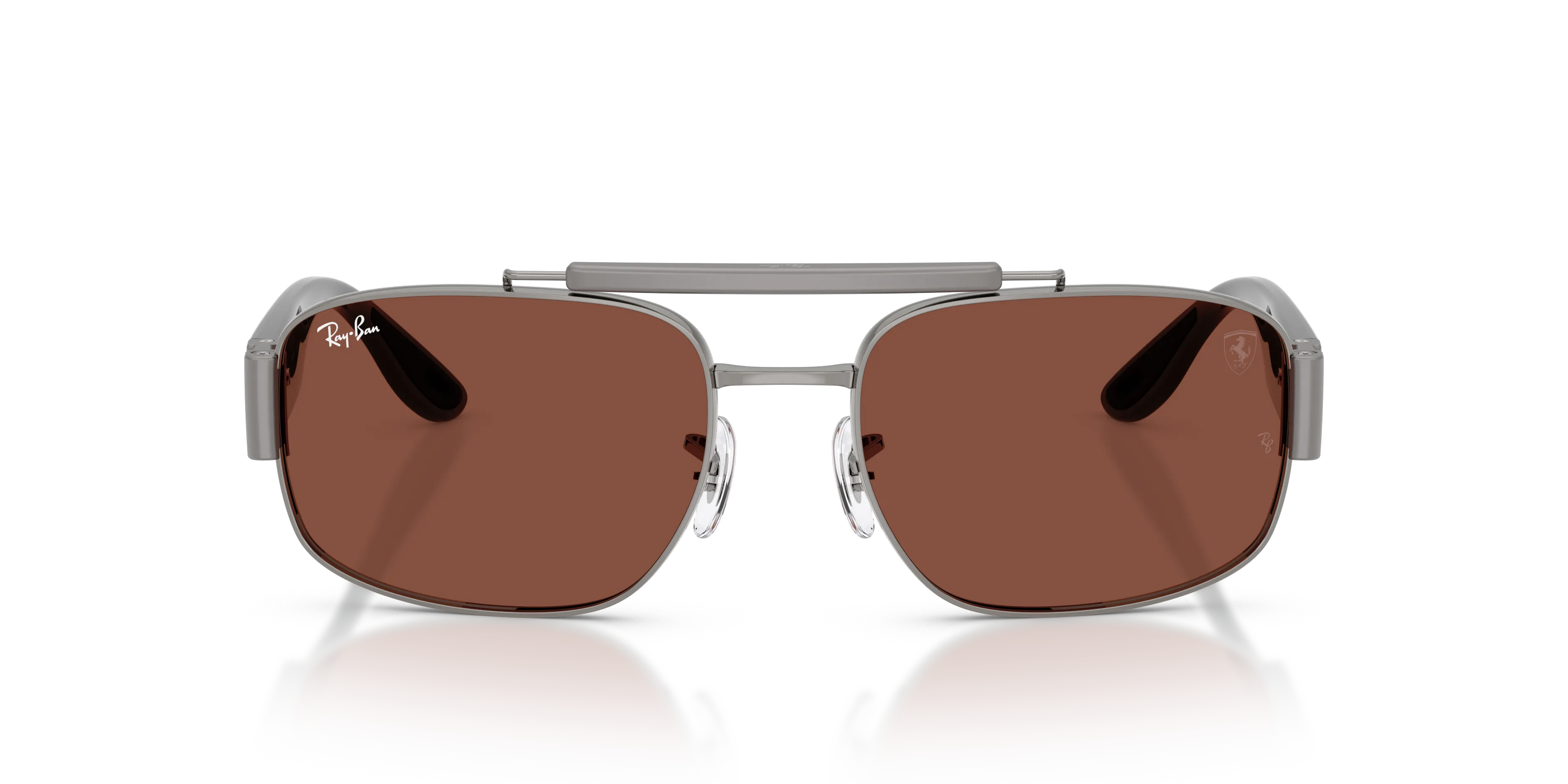 Ray - Ban RB3797M F142C5 Occhiali da sole Metallo Grigio Rosso Squadrata Normale - immagine 3