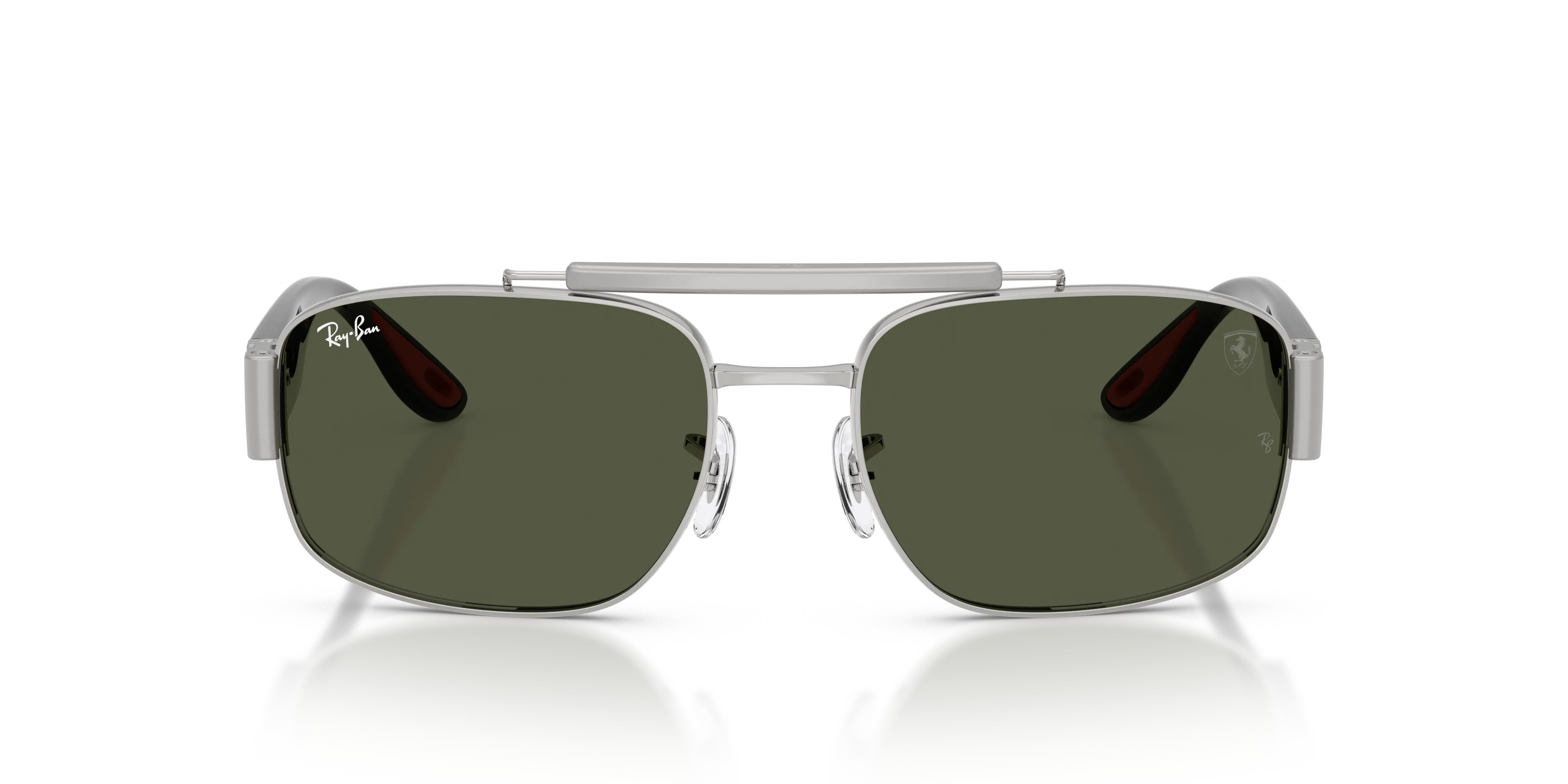 Ray - Ban RB3797M F03131 Occhiali da sole Metallo Argento Verde Squadrata Normale - immagine 3