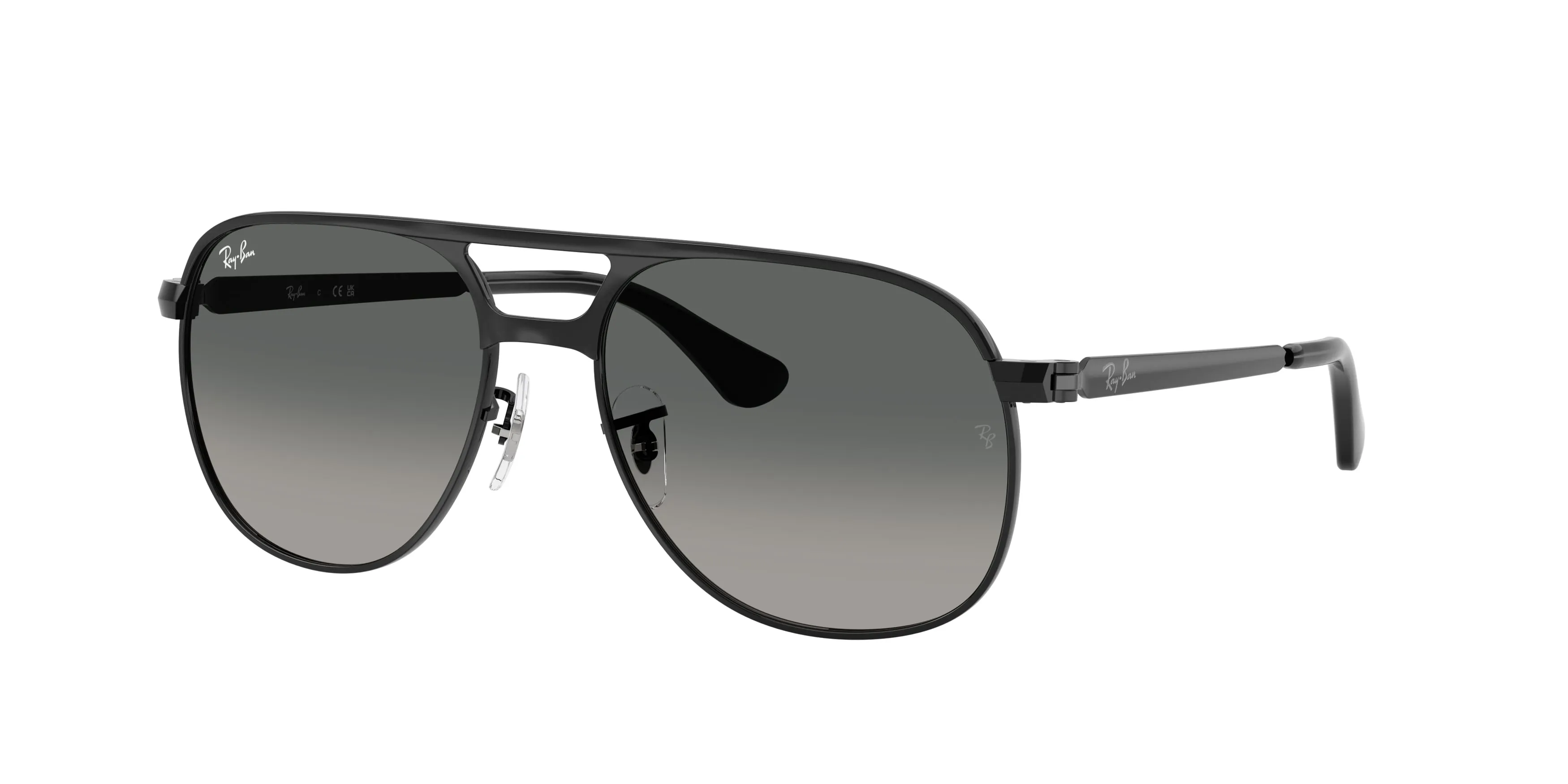 Ray - Ban RB3793 BILL MAX 002/71 Occhiali da sole Metallo Nero Grigio Squadrata Normale Sfumato - immagine 1