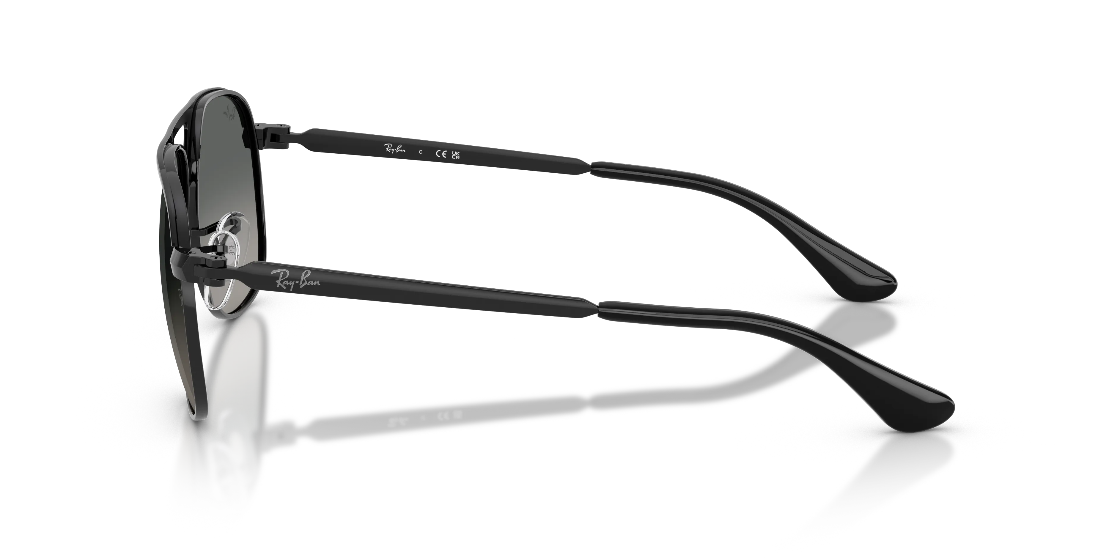 Ray - Ban RB3793 BILL MAX 002/71 Occhiali da sole Metallo Nero Grigio Squadrata Normale Sfumato - immagine 4