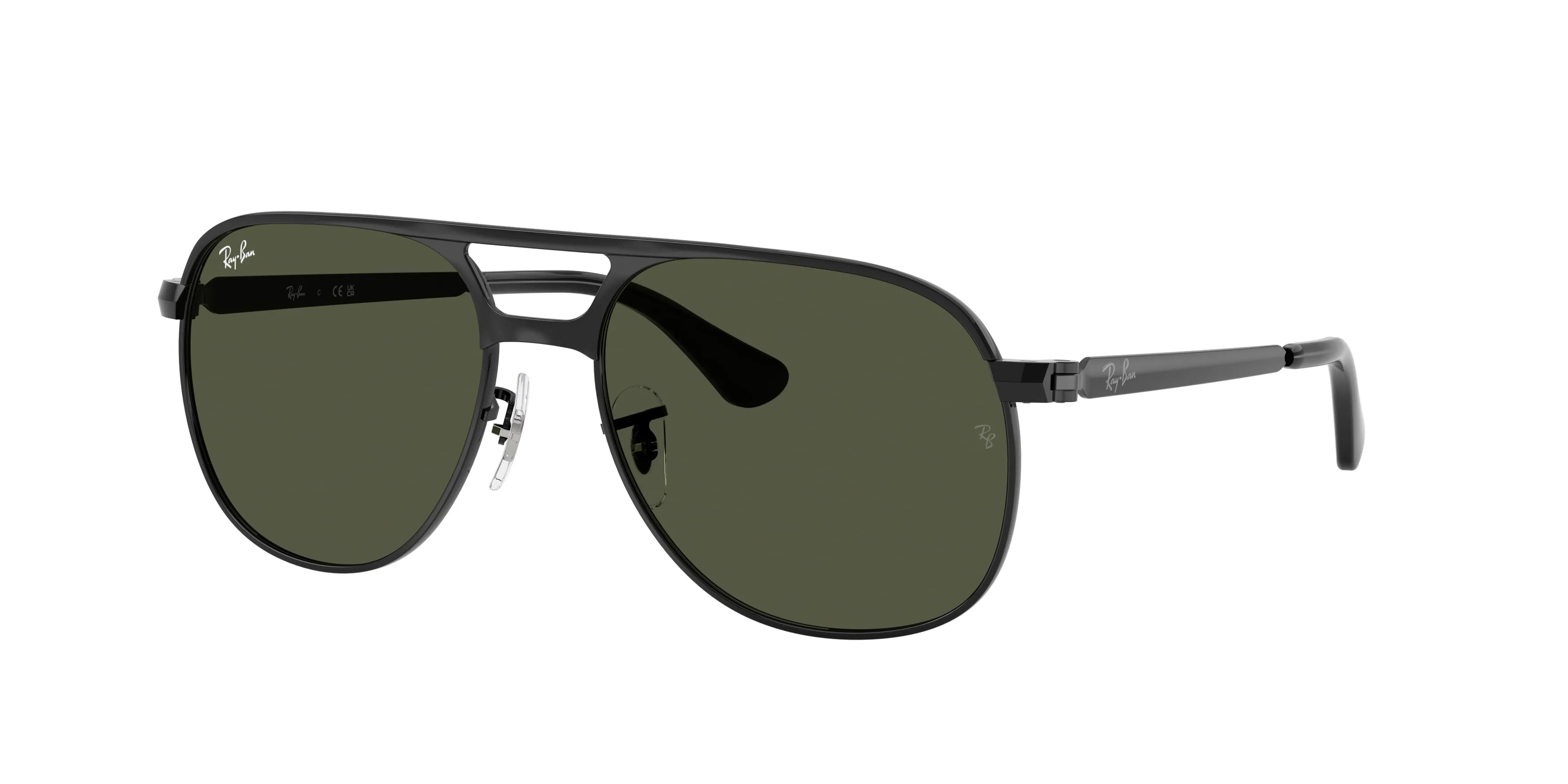 Ray - Ban RB3793 BILL MAX 002/31 Occhiali da sole Metallo Nero Verde Squadrata Normale - immagine 1