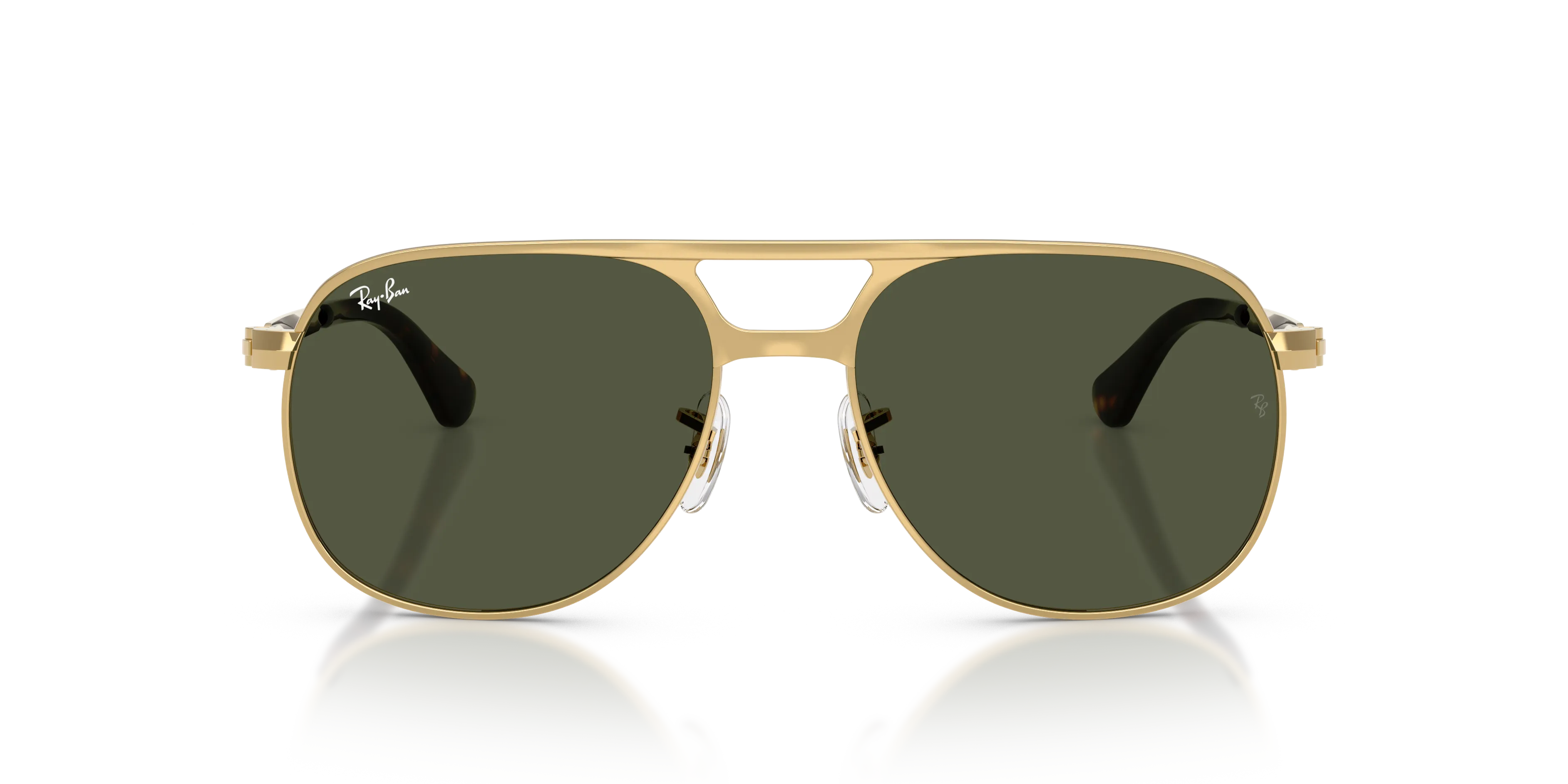 Ray - Ban RB3793 BILL MAX 001/31 Occhiali da sole Metallo Oro Verde Squadrata Normale - immagine 3