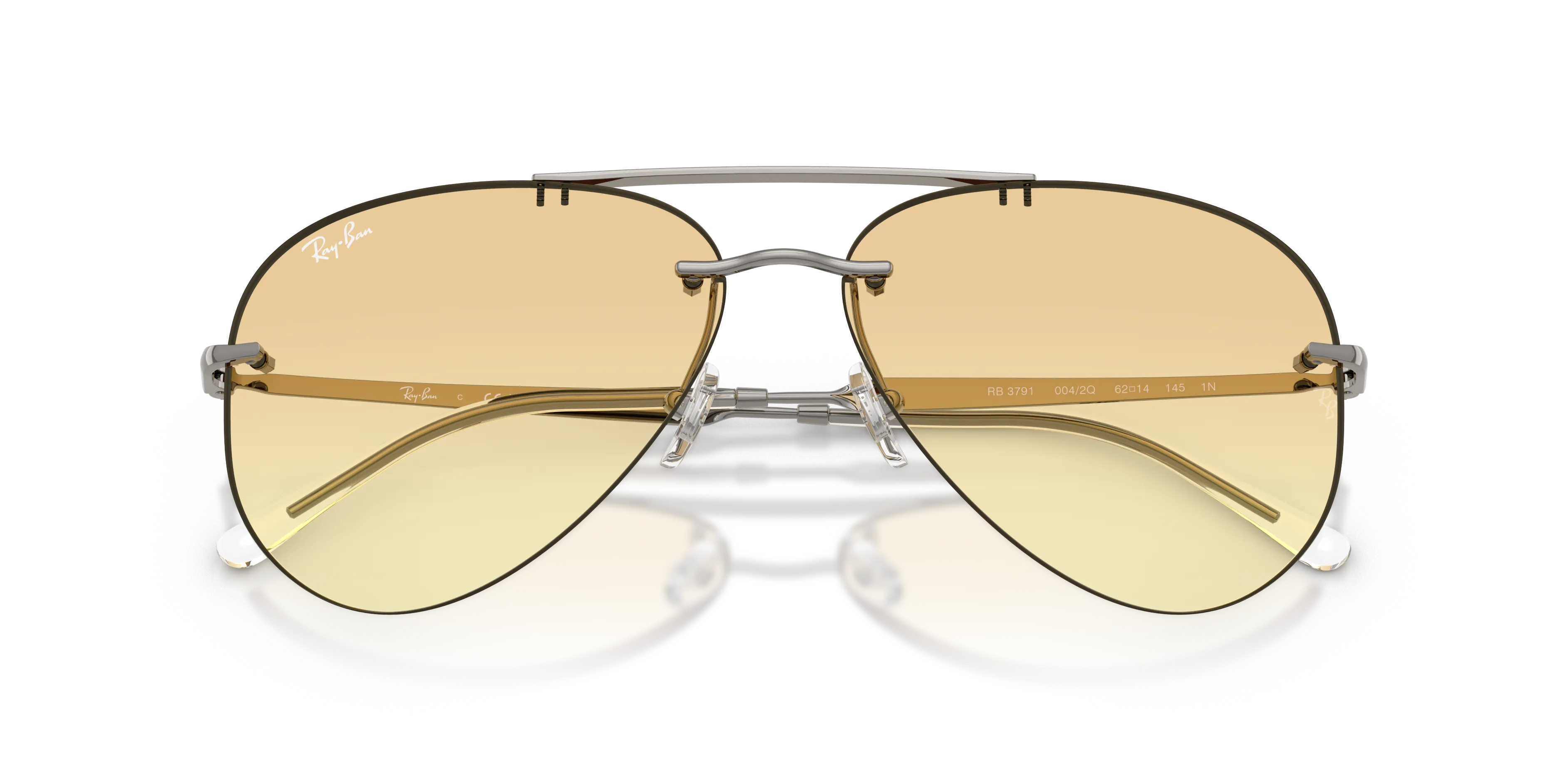 Ray - Ban RB3791 004/2Q Occhiali da sole Metallo Grigio Pilot Normale ["Sfumato"] - immagine 2